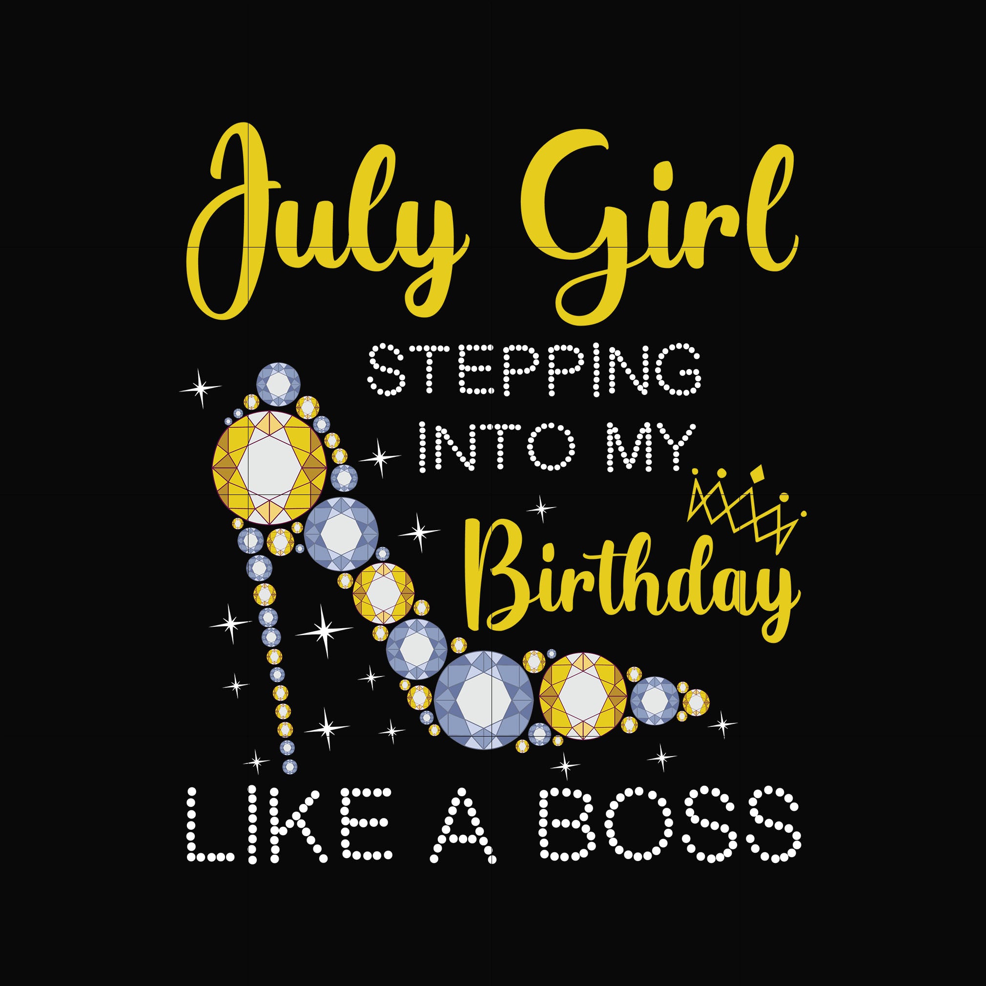 July girl stepping into my birthday like a boss svg, png, dxf, eps digital file BD0025
