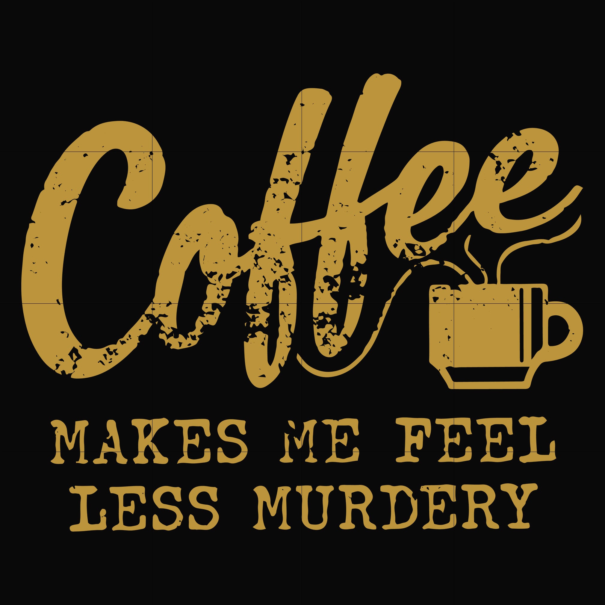 Funny Coffee Towel – 'Coffee Makes Me Feel Less Murdery' Text Kitchen Towel, Sarcastic Caffeine Humor - View #6