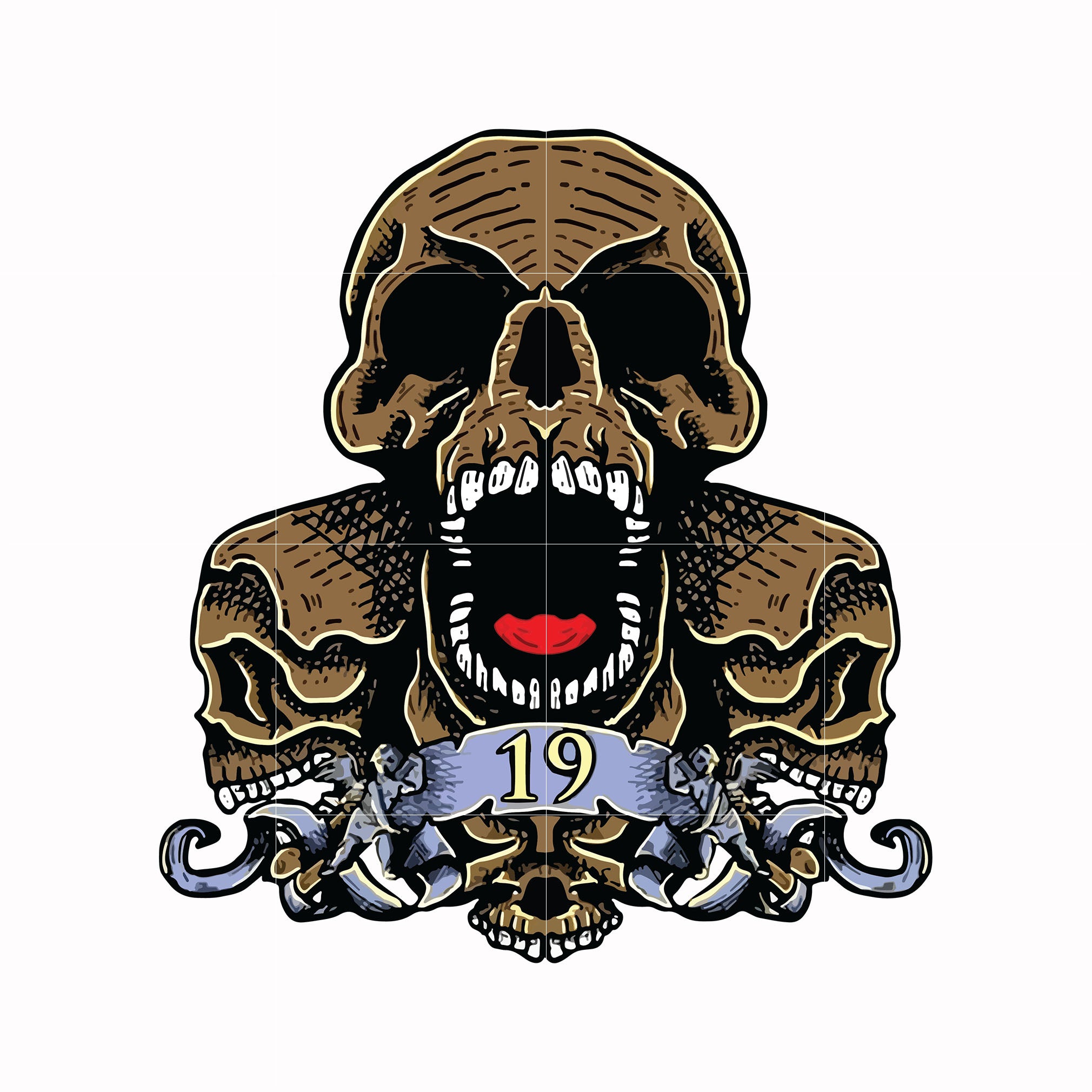 Skull 19 svg, png, dxf, eps digital file TD121