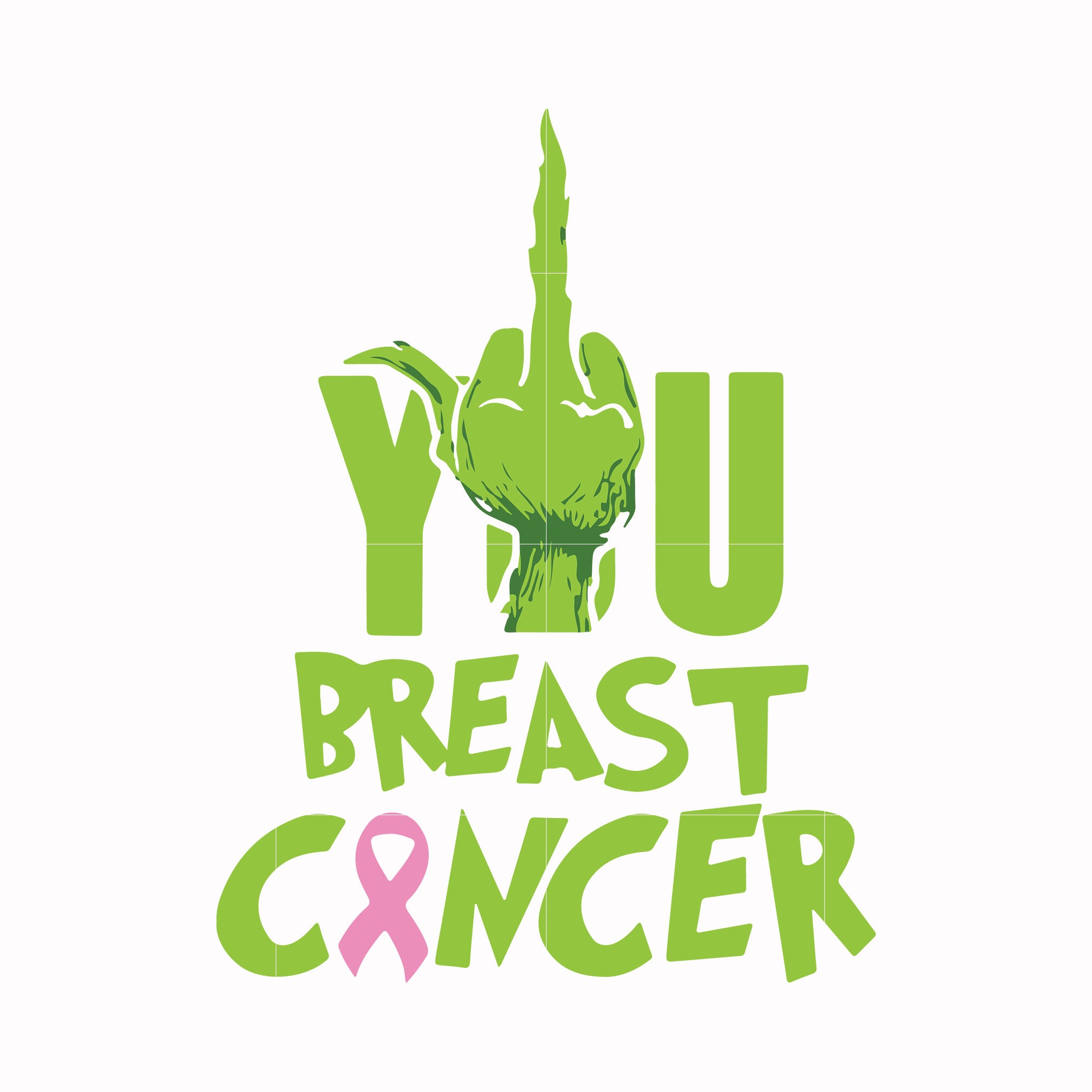 Fuck you breast cancer Grinch svg, png, dxf, eps digital file NCRM0038