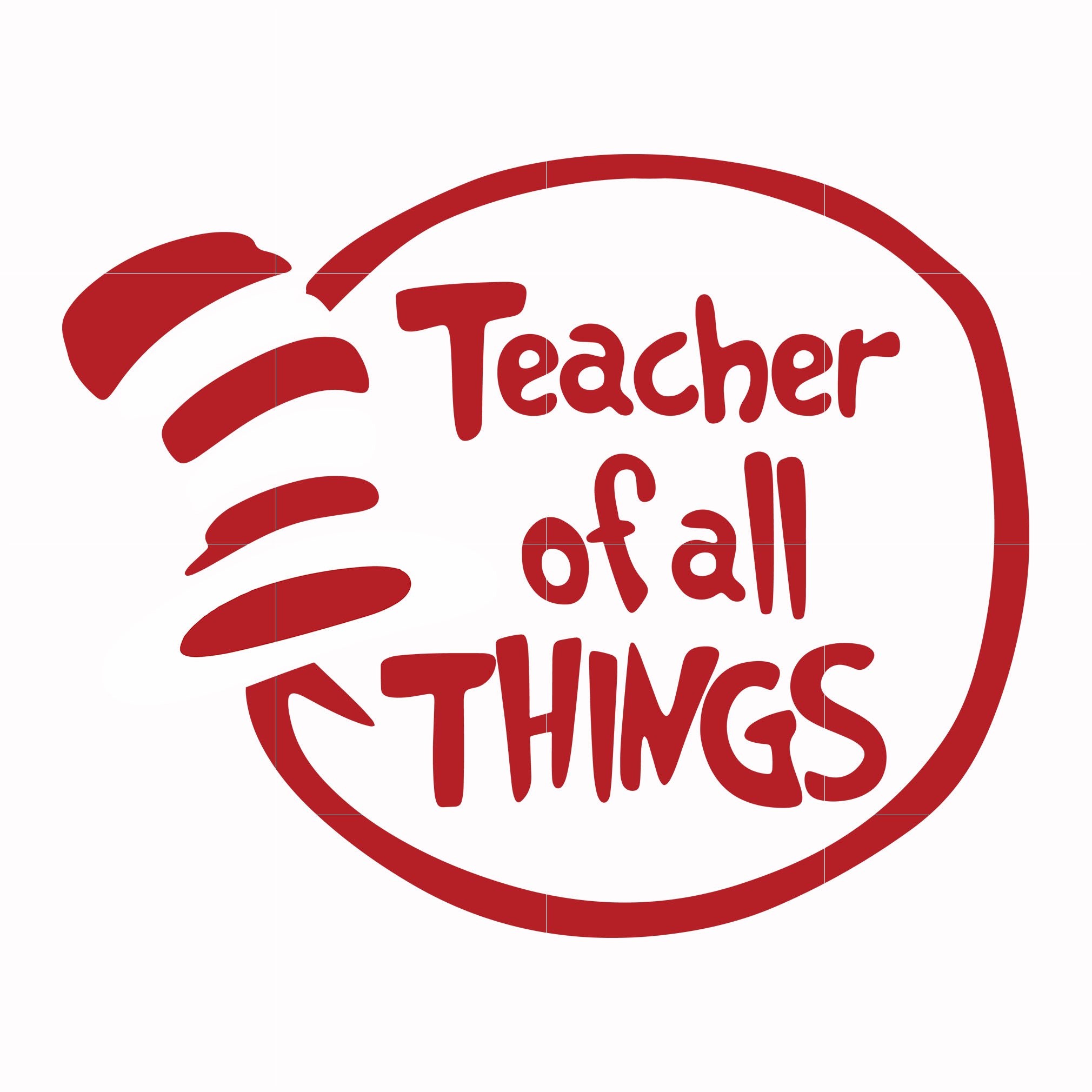 Teacher of all things svg, png, dxf, eps file DR00044 – DreamSVG Store
