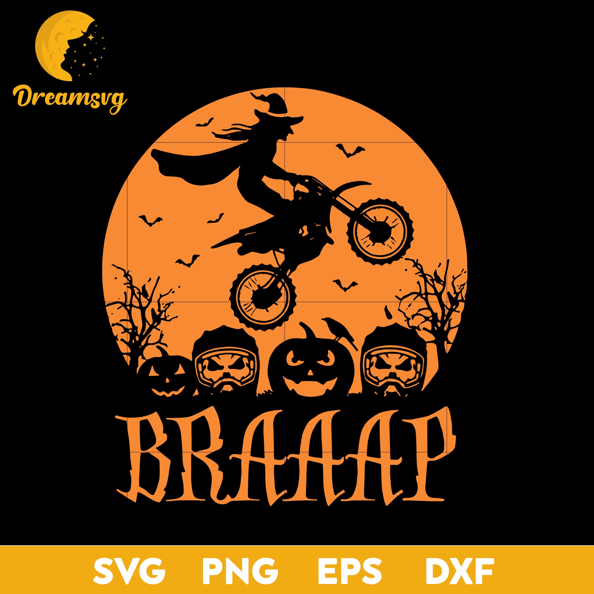 Witch braap motocross svg, Halloween svg, png, dxf, eps digital file.