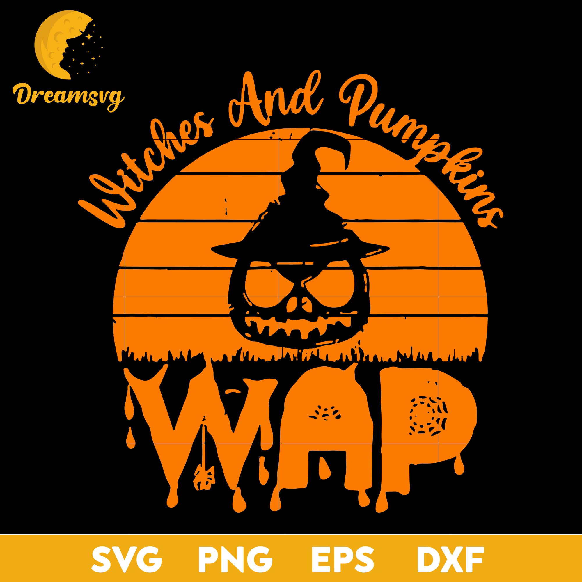Witches and pumpkins wap halloween svg, Halloween svg, png, dxf, eps digital file.