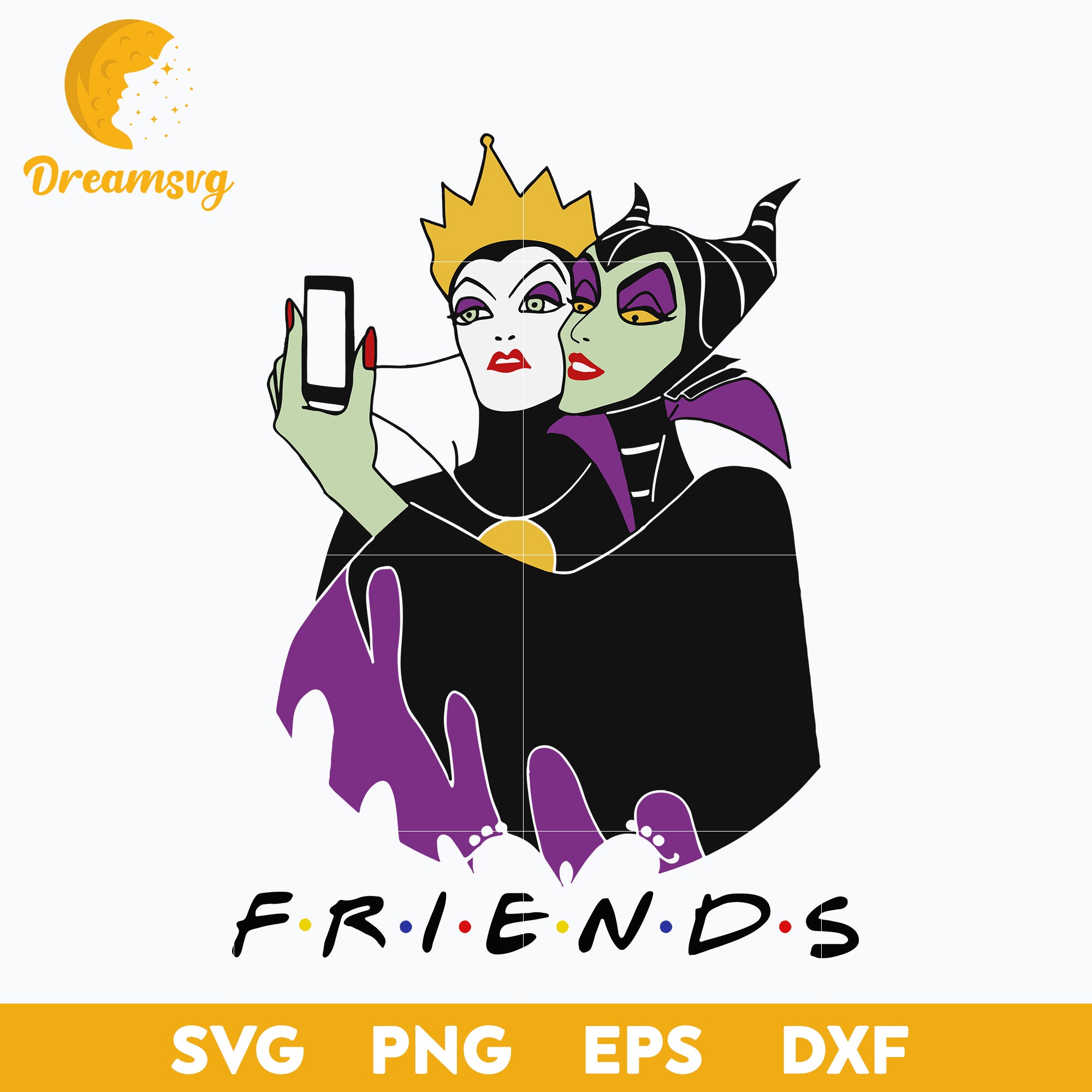 Witch friend svg, Halloween svg, png, dxf, eps digital file.
