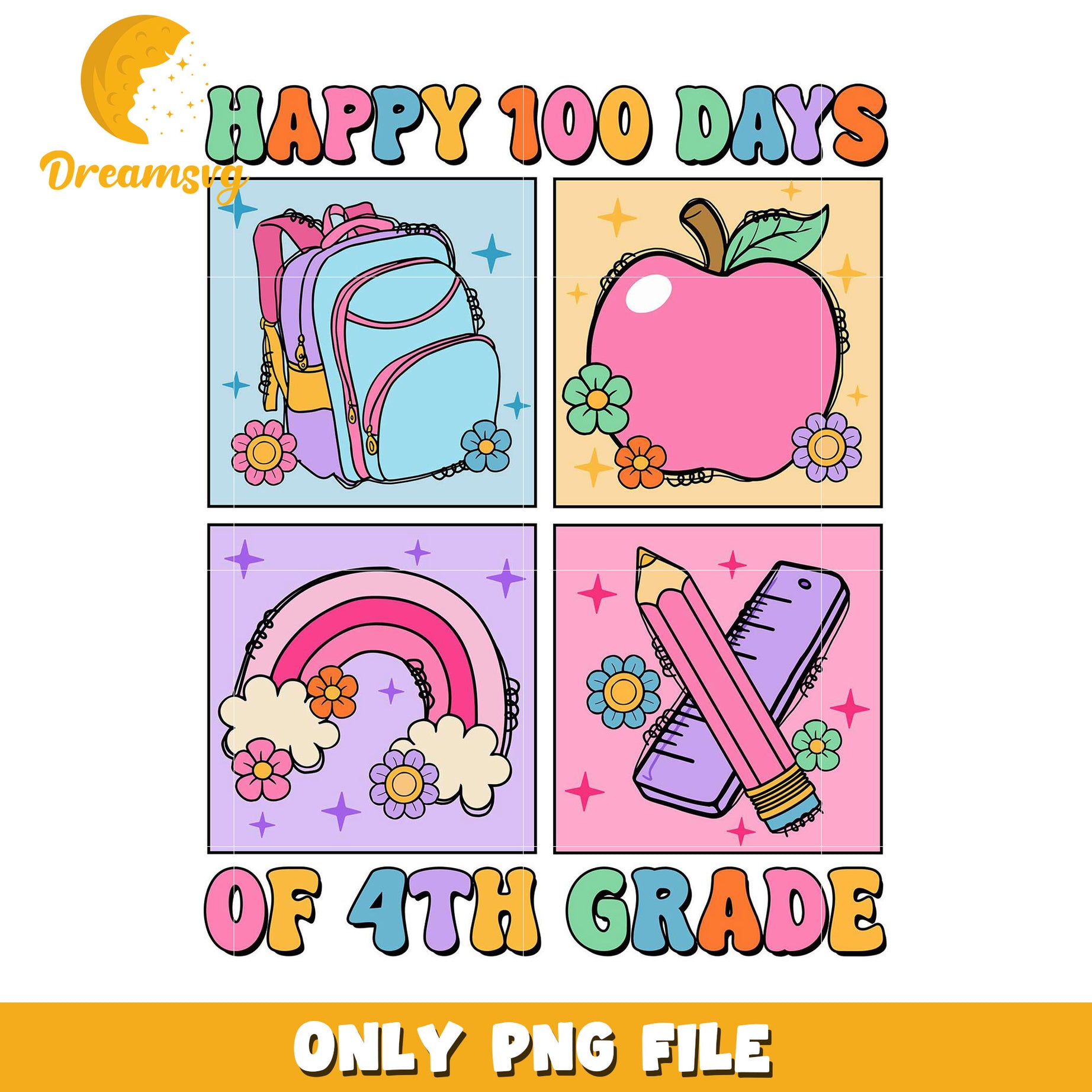 100 Days 4th Grade PNG