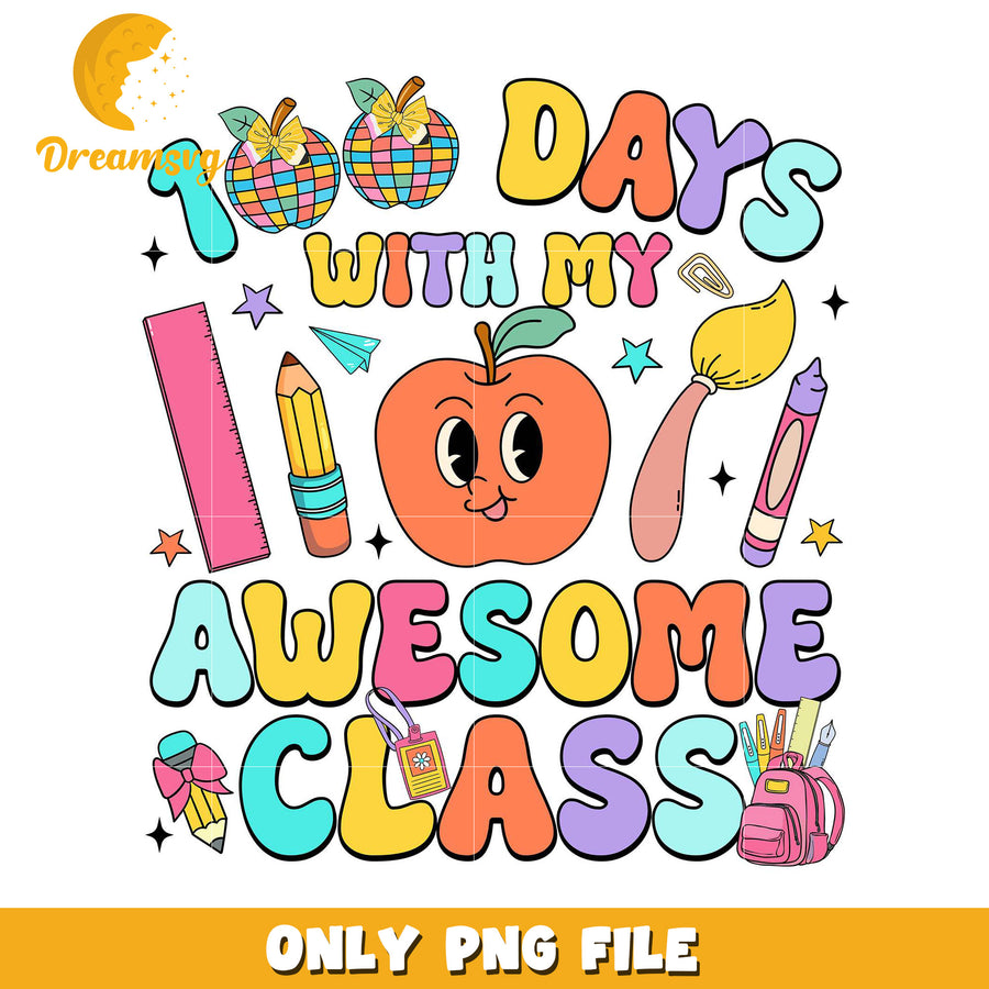 100 Days Awesome Class PNG