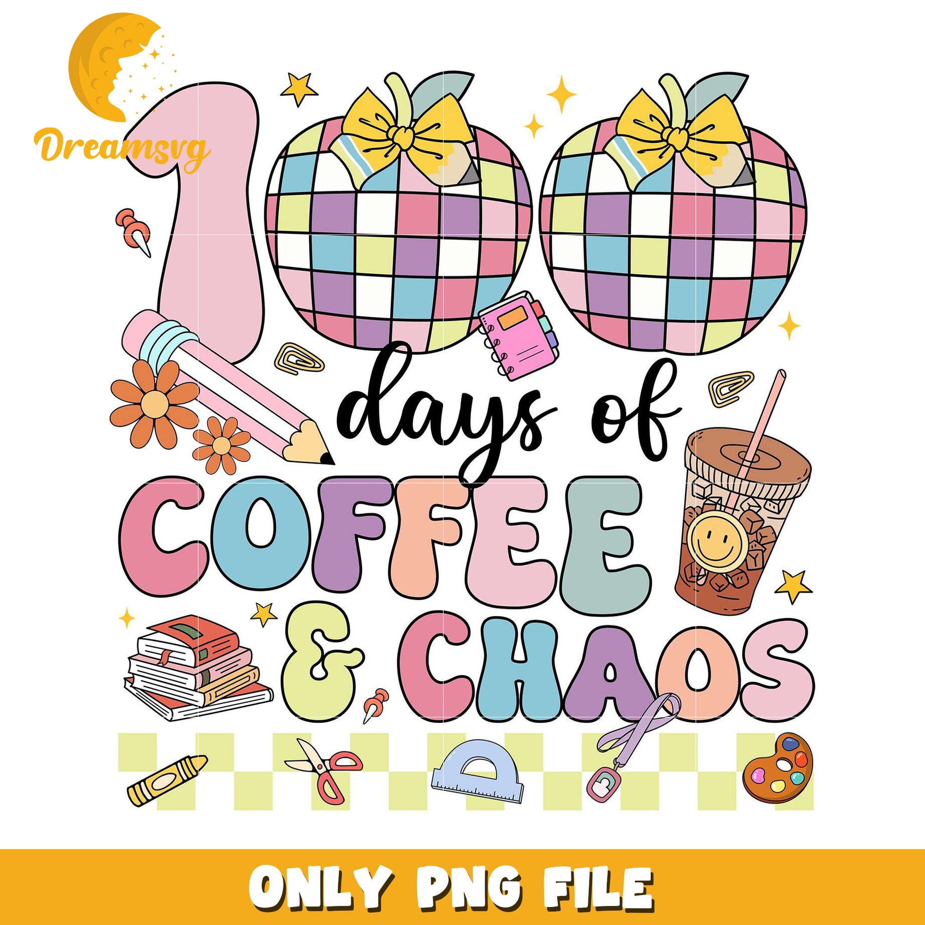 100 Days Coffee Chaos PNG