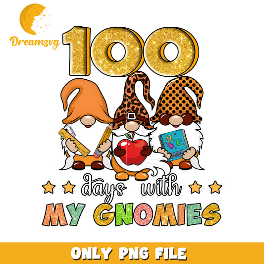100 Days Gnomes PNG Sublimation