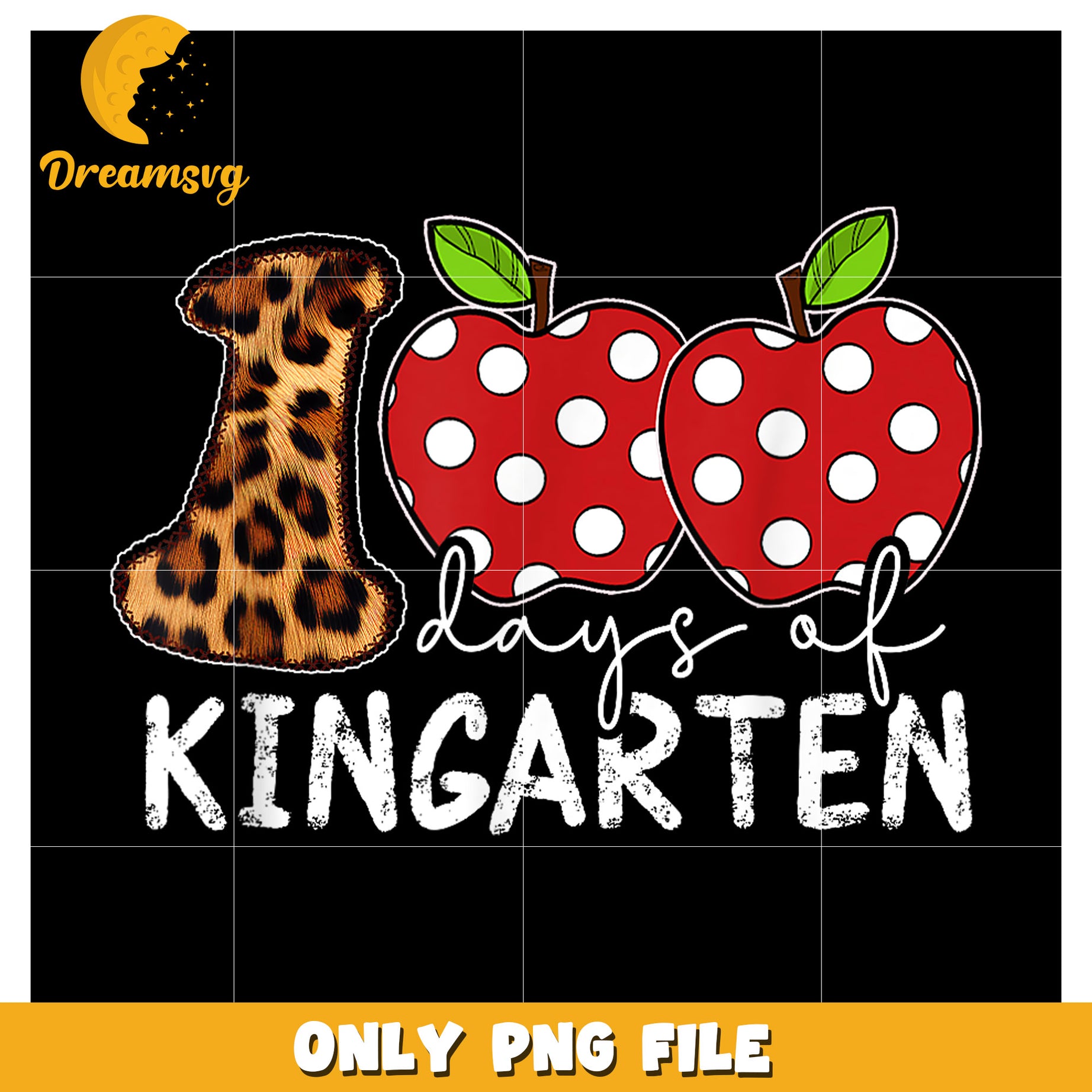 100 Days Kindergarten PNG Design