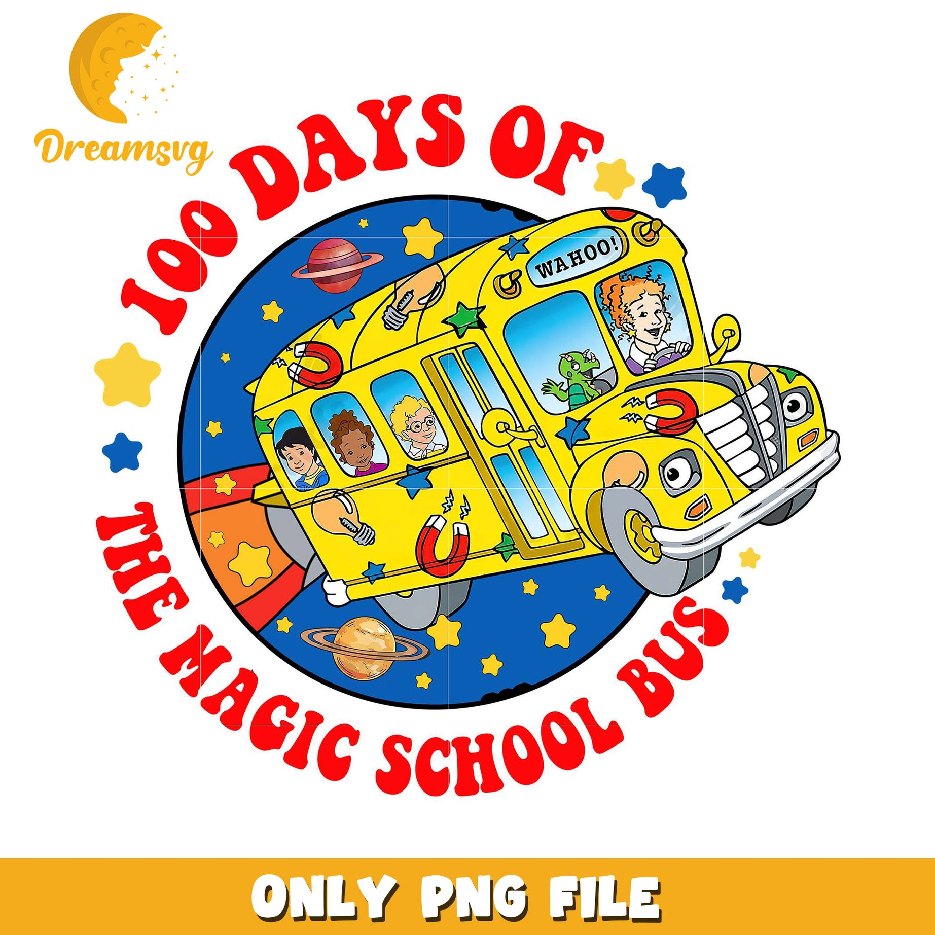 100 Days Magic School Bus PNG