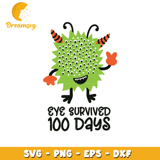 100 Days Monster SVG Cut File
