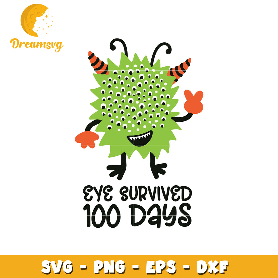100 Days Monster SVG Cut File