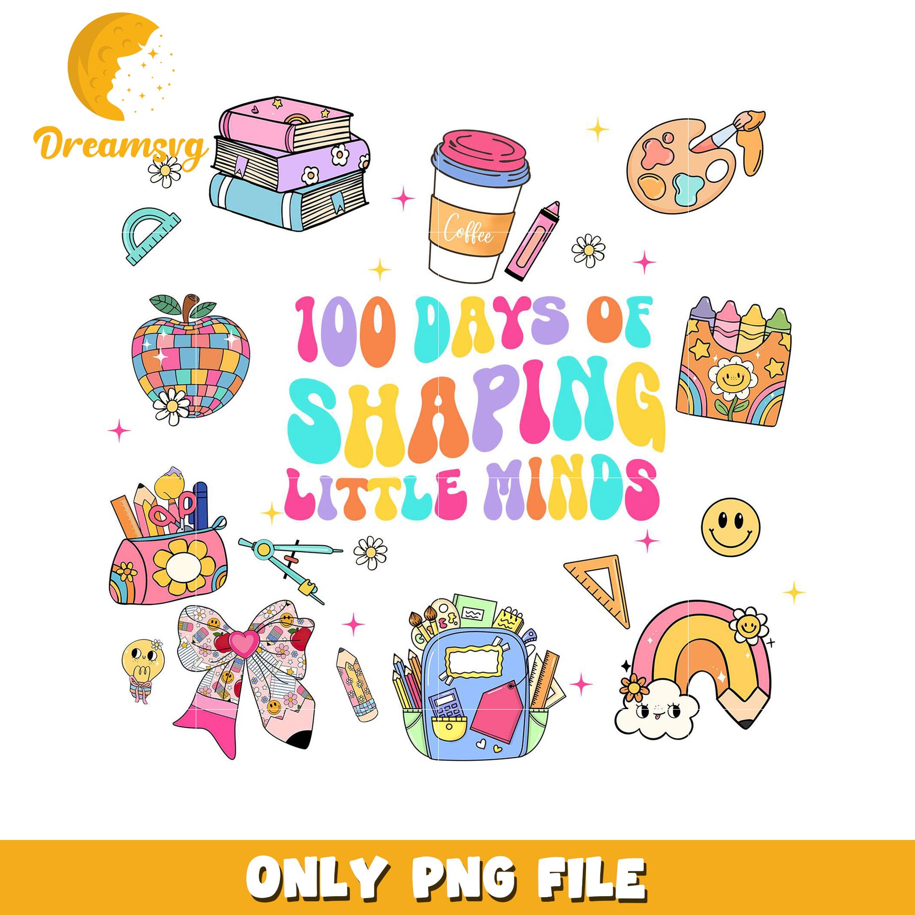 100 Days Of Shaping Little Minds PNG