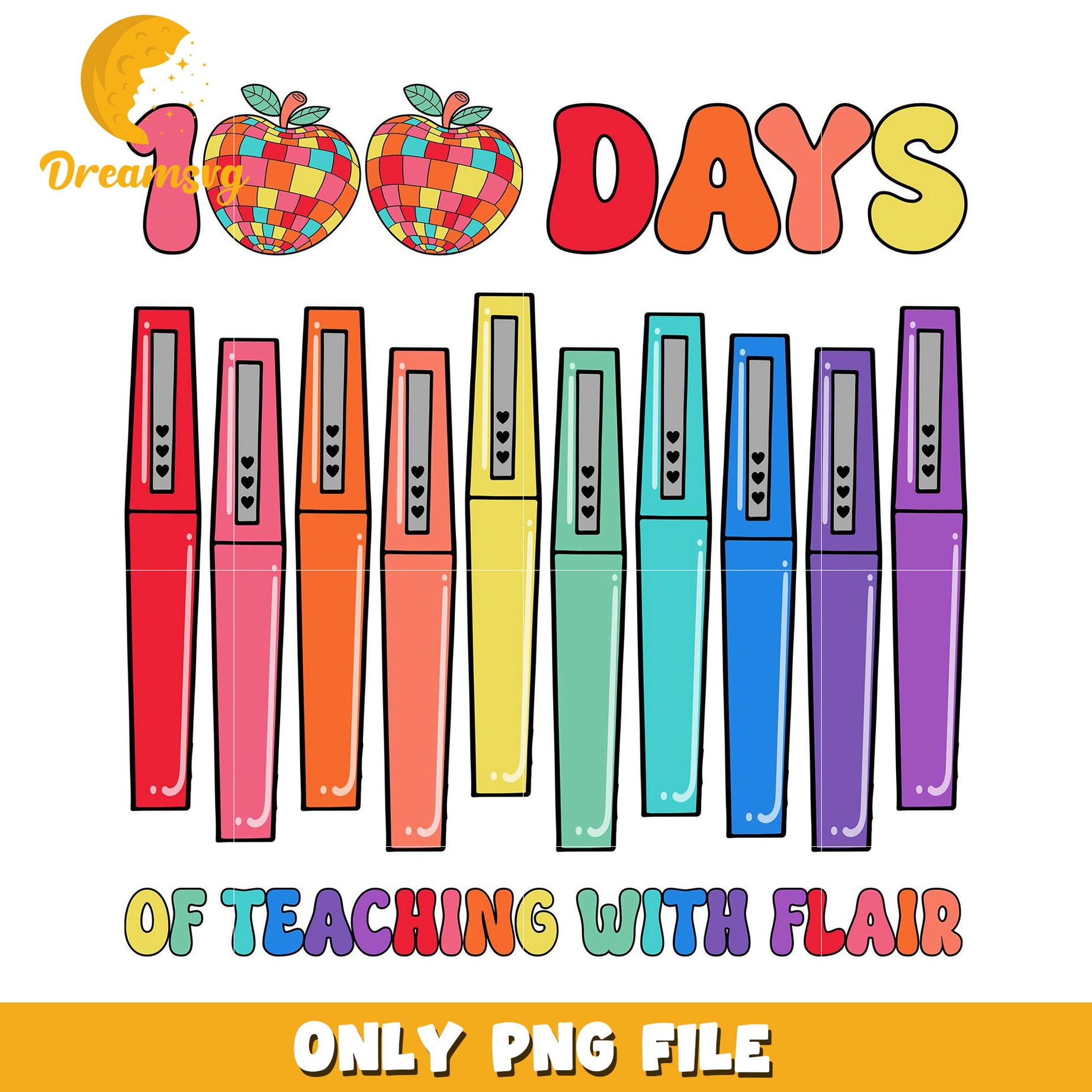 100 Days Of Teaching PNG Markers