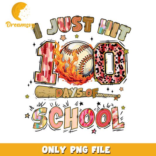100 Days School Baseball PNG