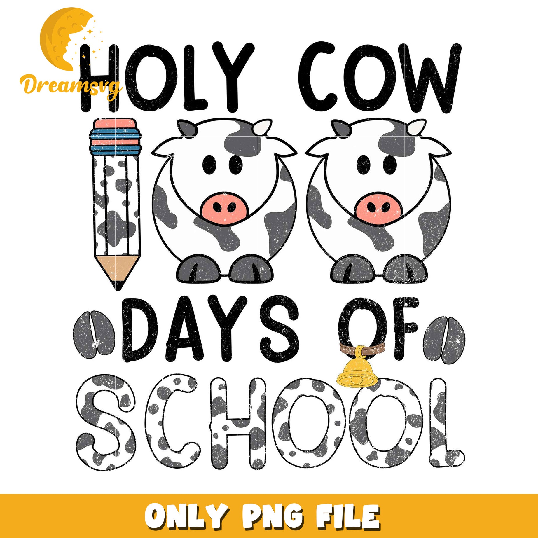 100 Days School Cow PNG