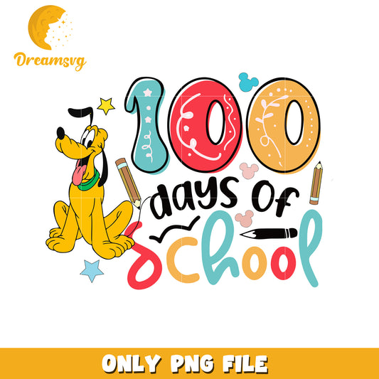 100 Days School PNG Pluto Design