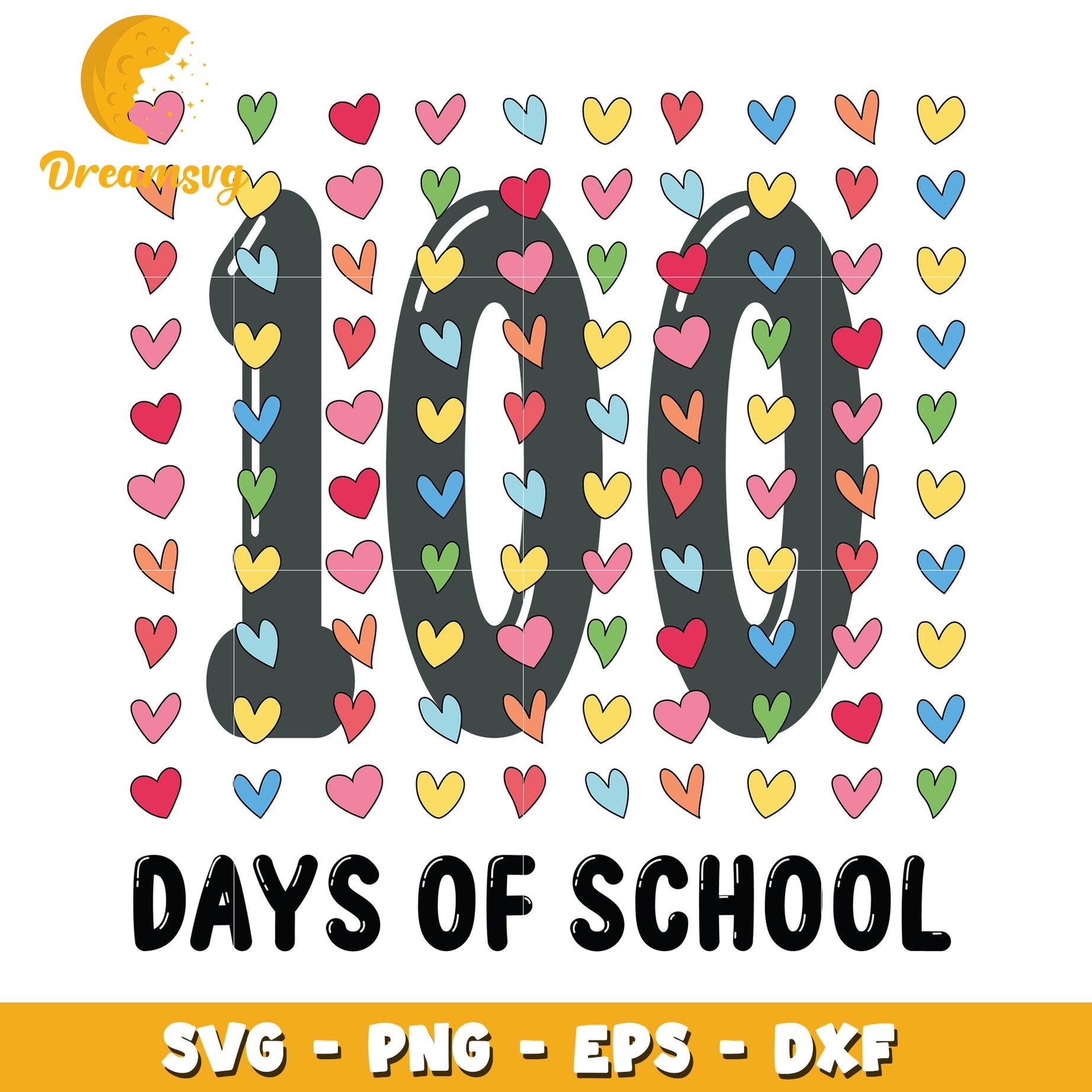 100 Days School SVG PNG EPS DXF