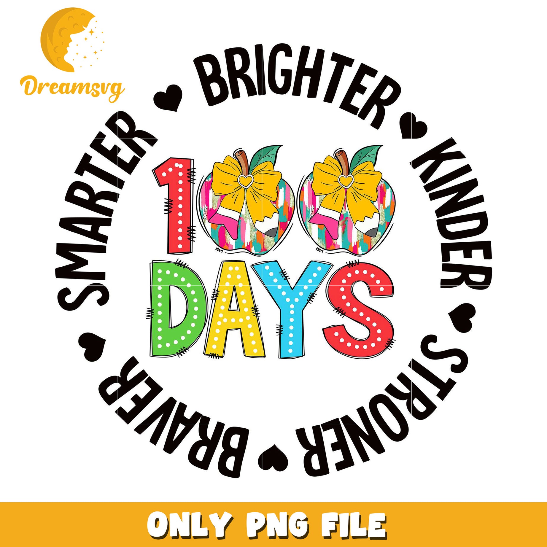 100 Days Smarter Kinder PNG