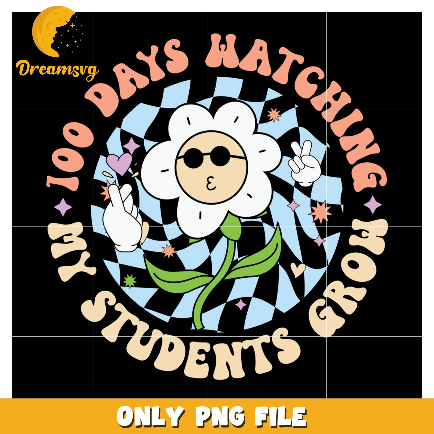 100 Days Watching Students Grow PNG