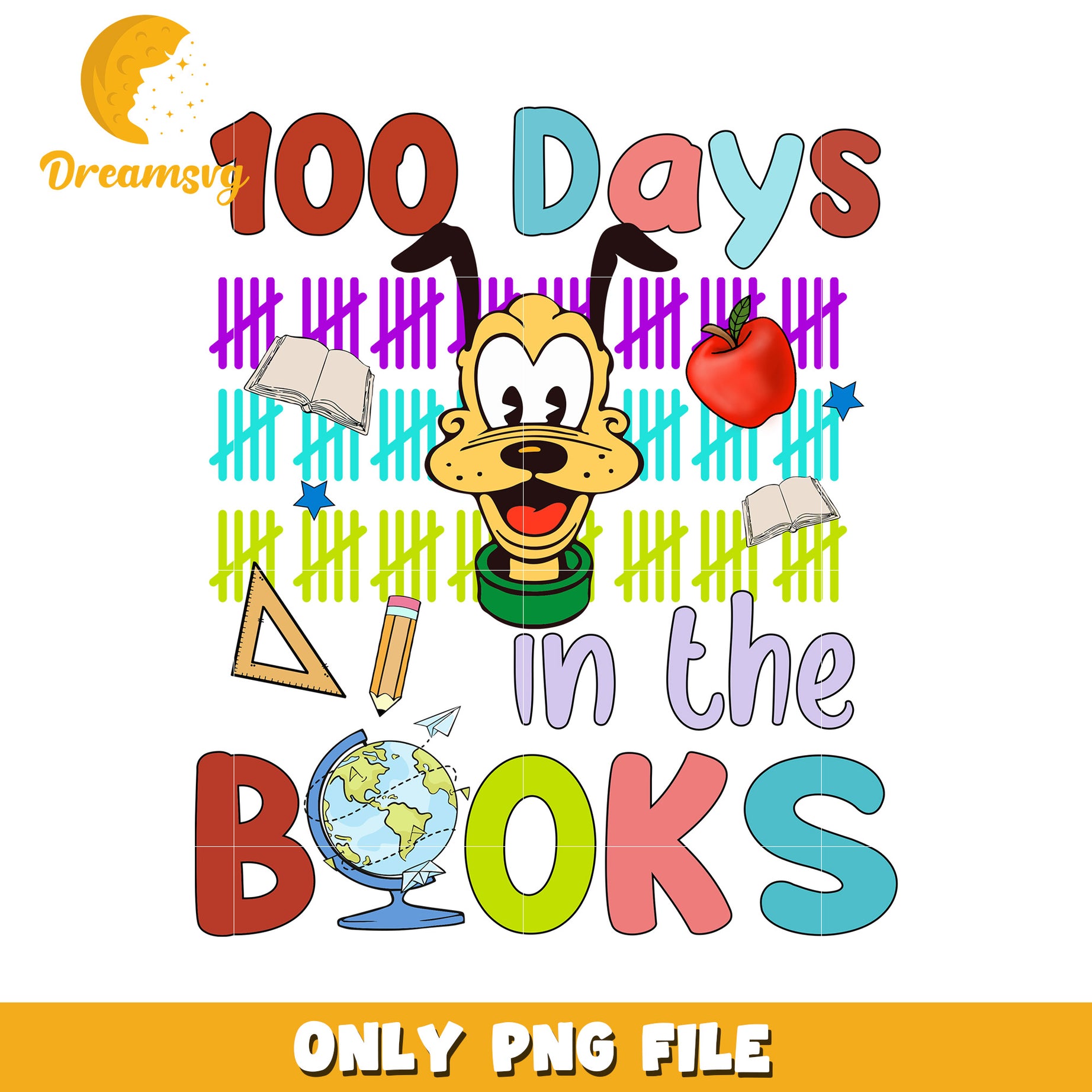 100 Days in the Books PNG