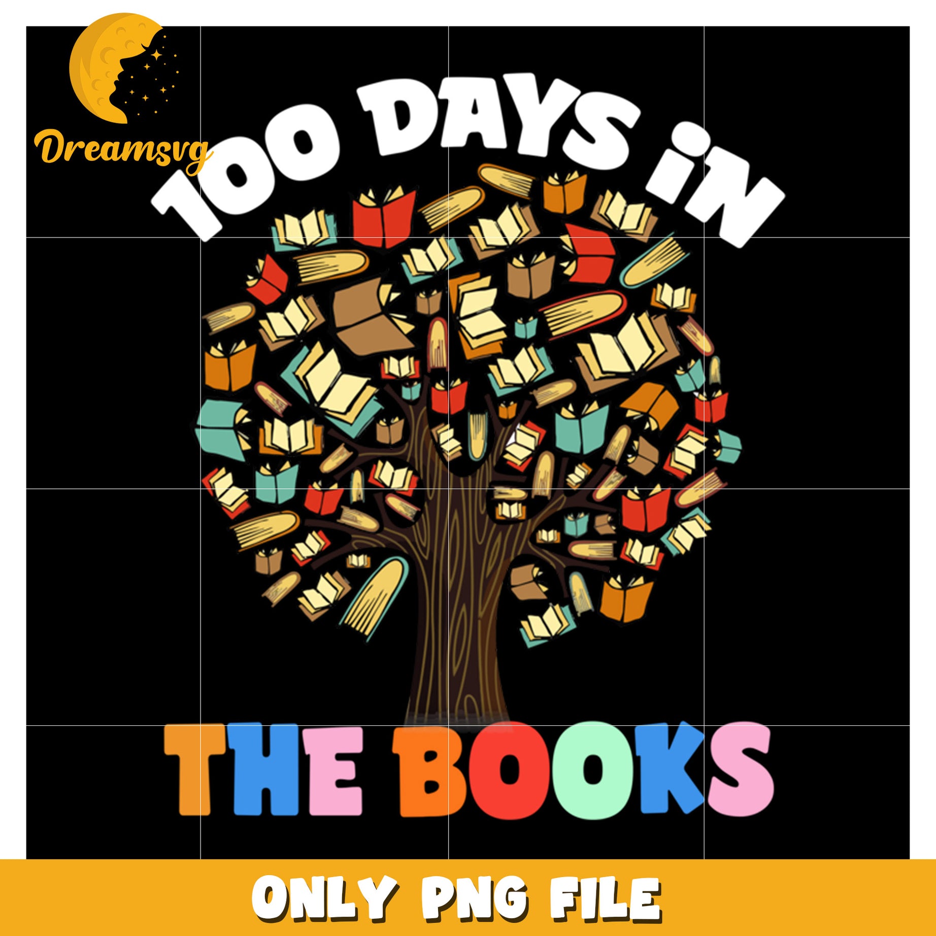 100 Days in the Books PNG