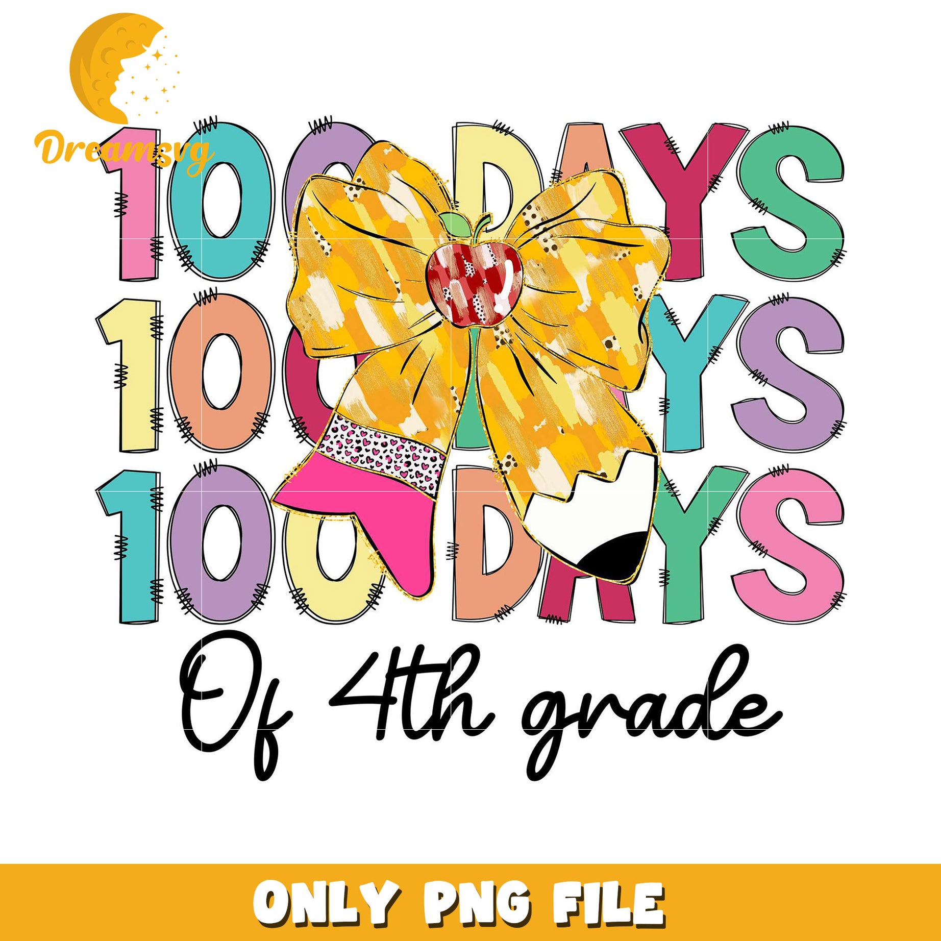 100 Days of 4th Grade PNG
