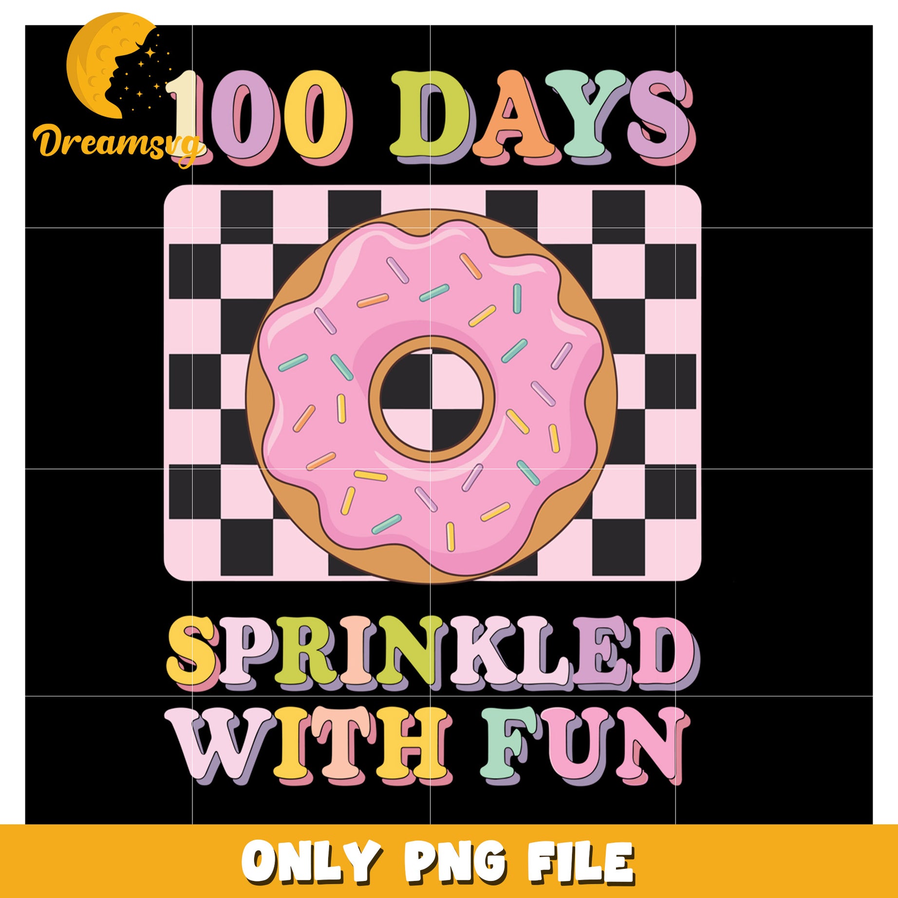 100 Days of Fun Donut PNG