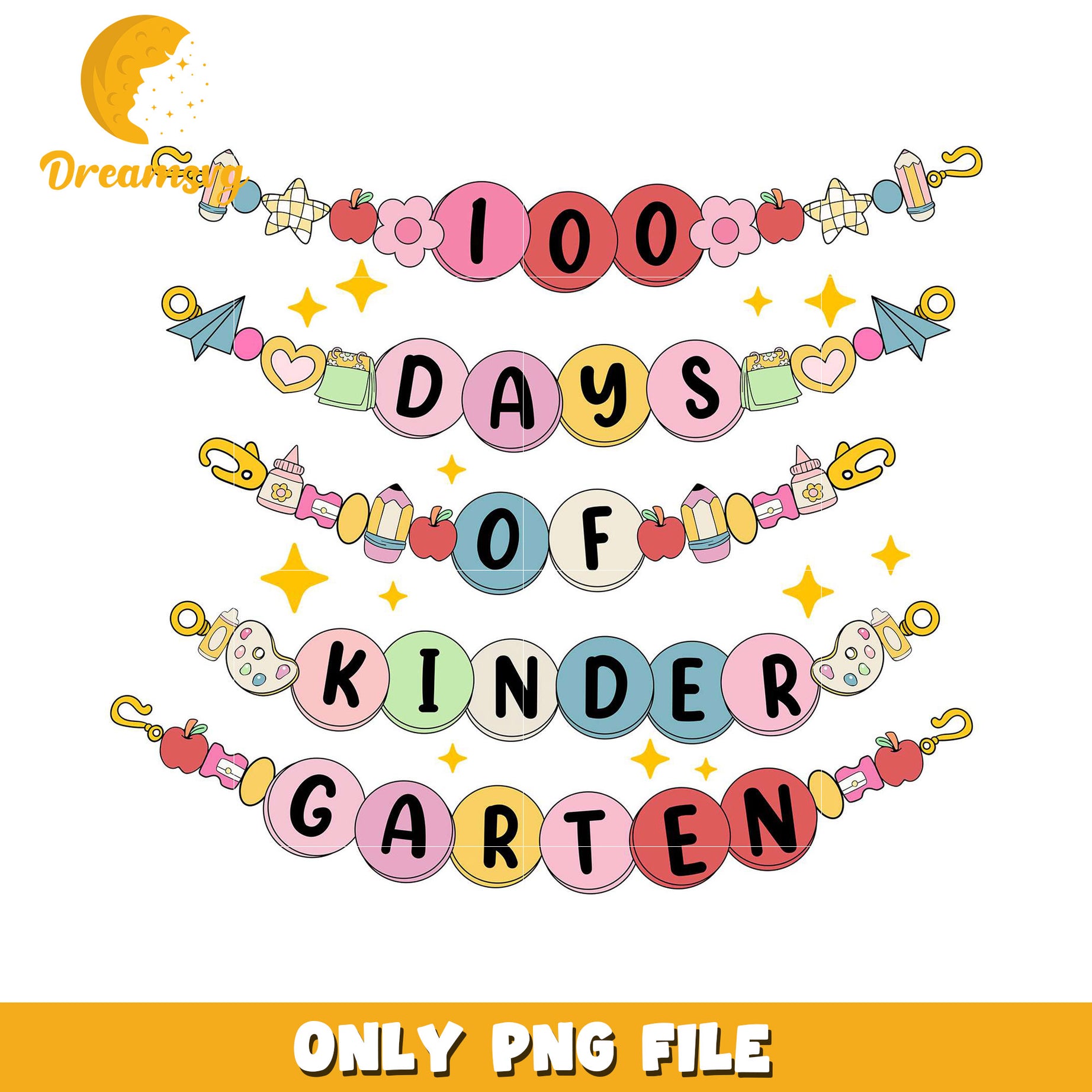 100 Days of Kindergarten PNG