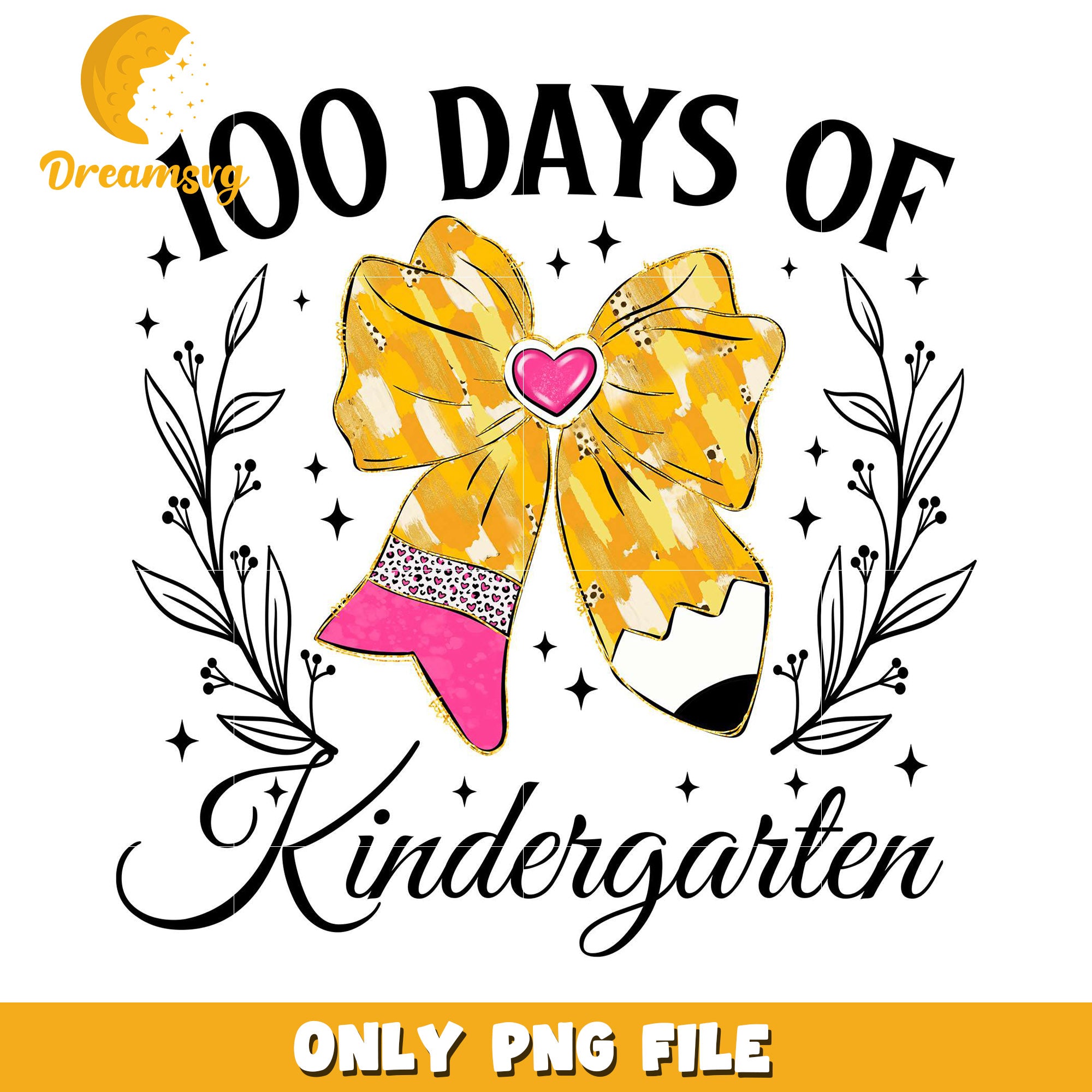 100 Days of Kindergarten PNG Clipart Design File세요