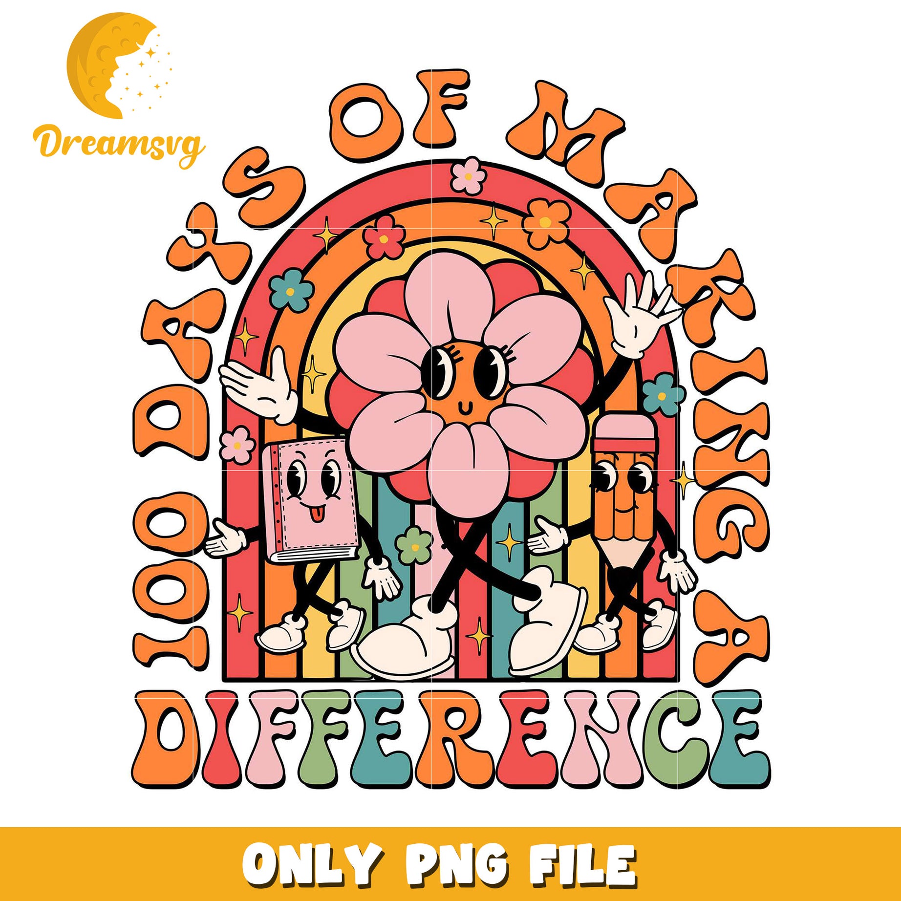 100 Days of Making a Difference PNG Clipart Design