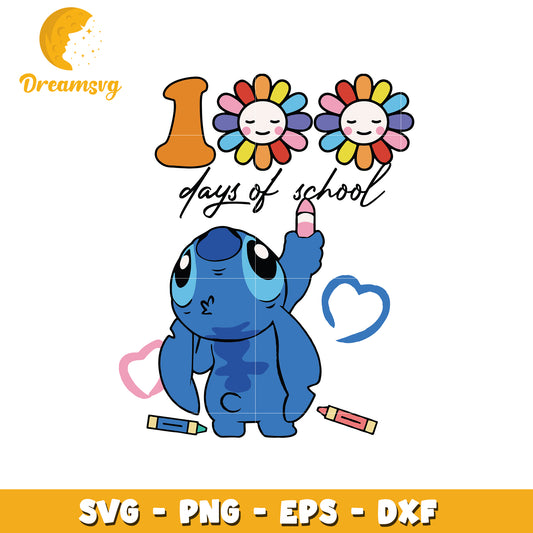 100 Days of School Cute Character SVG Design Bundle