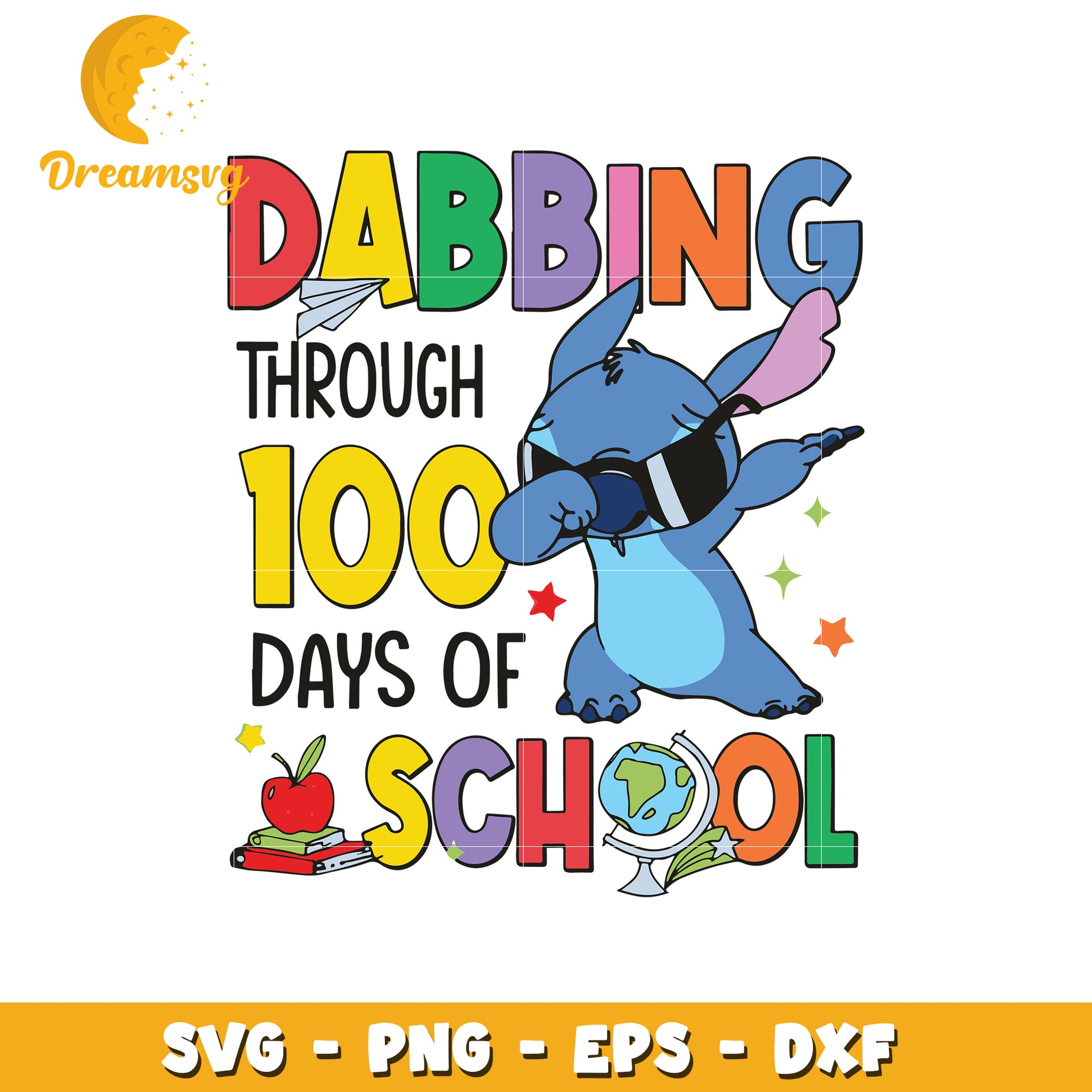 100 Days of School Dabbing SVG