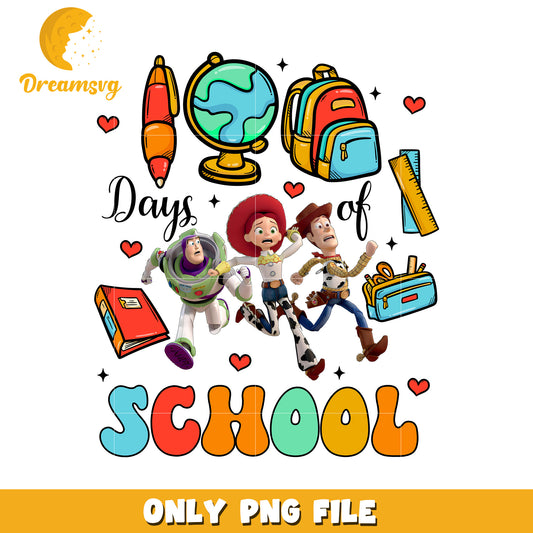 100 Days of School Fun PNG Design for Kids Classroom