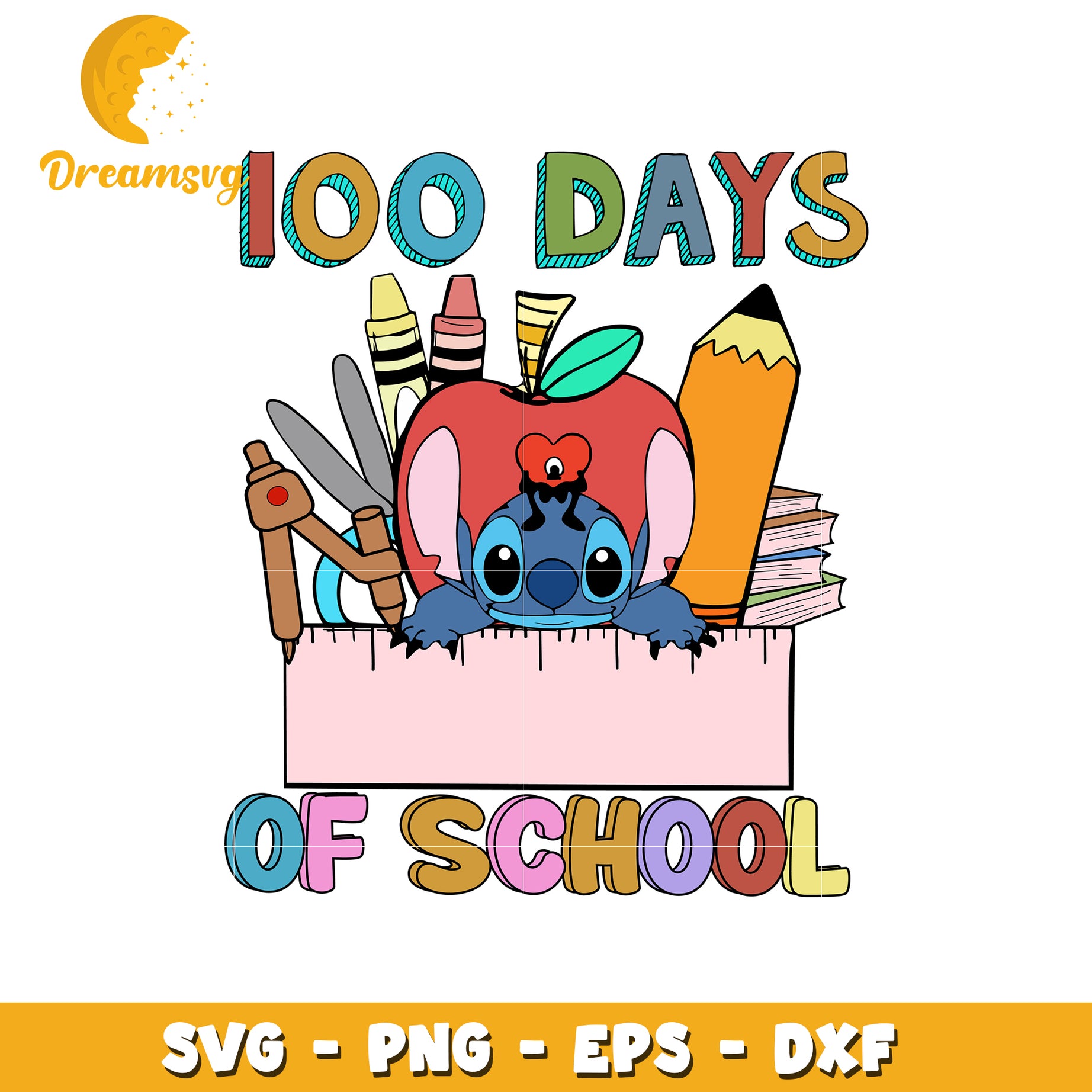 100 Days of School Fun SVG Design for Crafts and Projects