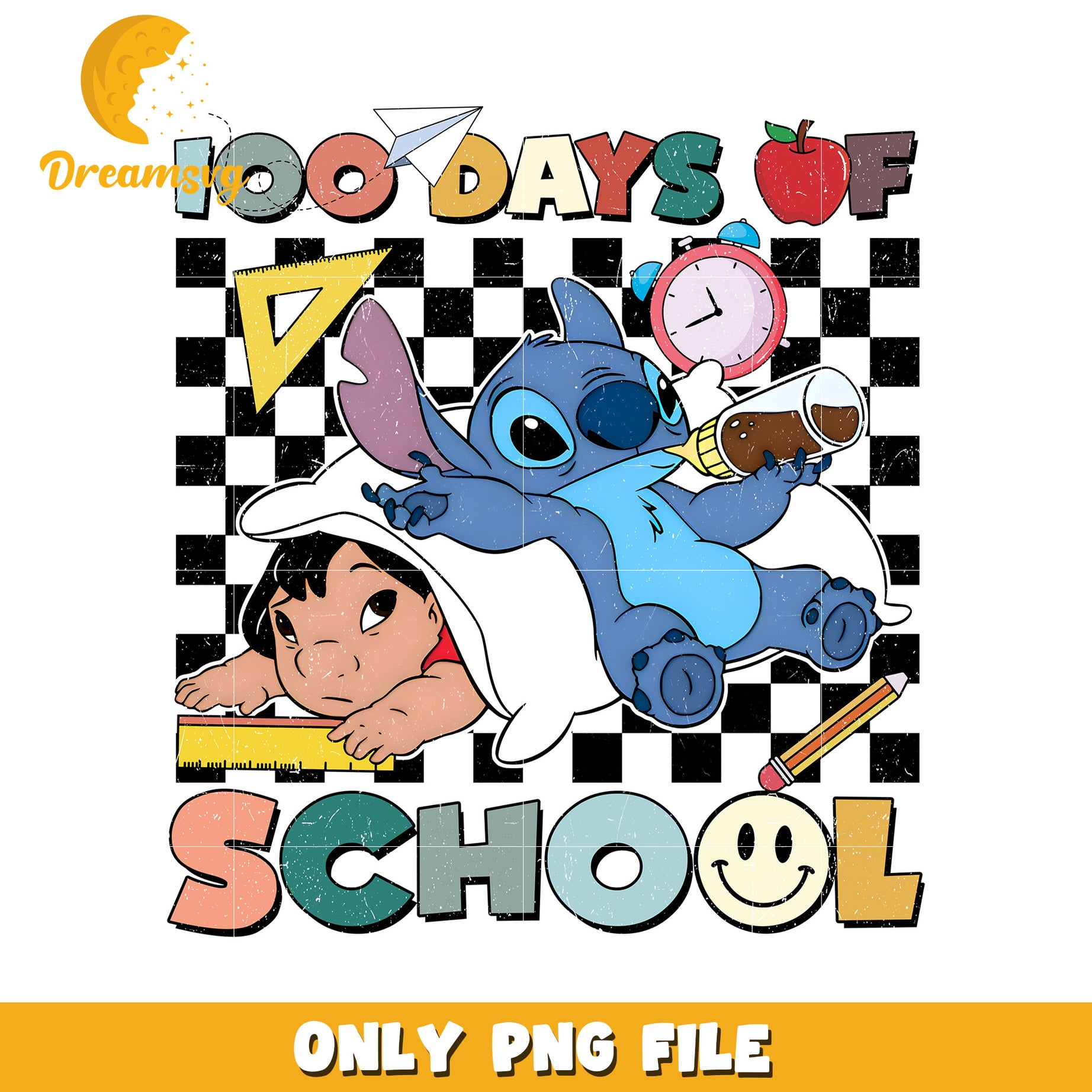 100 Days of School Fun with Cute Cartoon Characters PNG