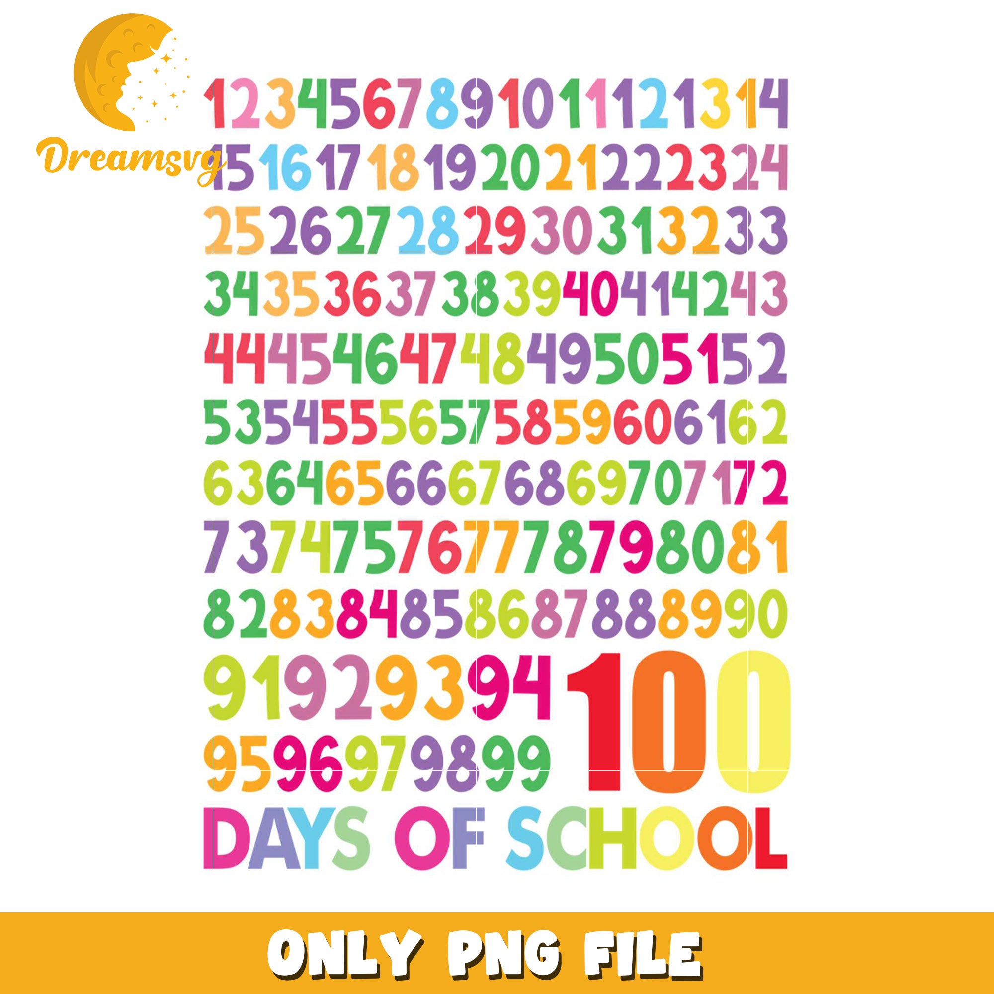 100 Days of School PNG Clipart