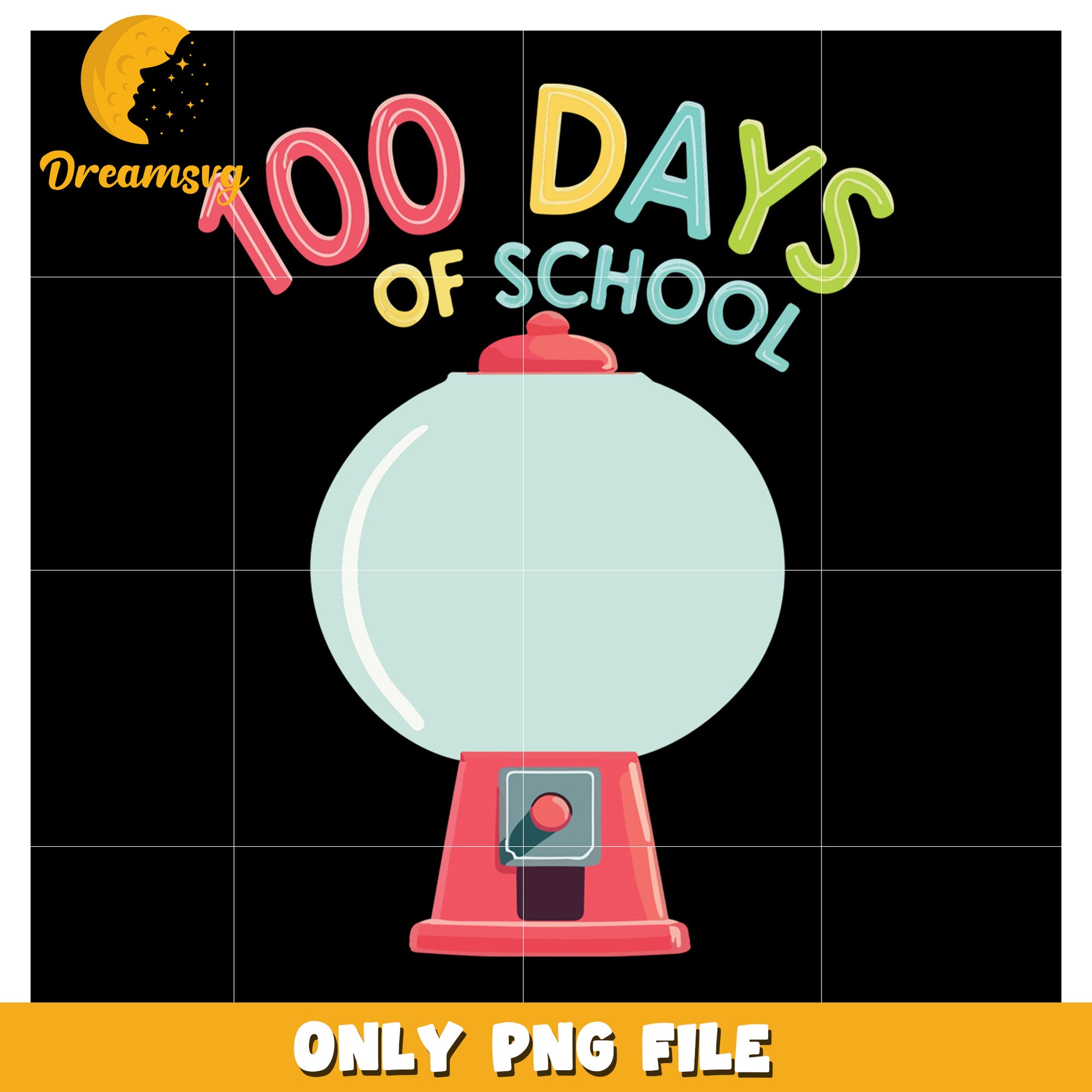 100 Days of School PNG Design for Classroom Celebrations