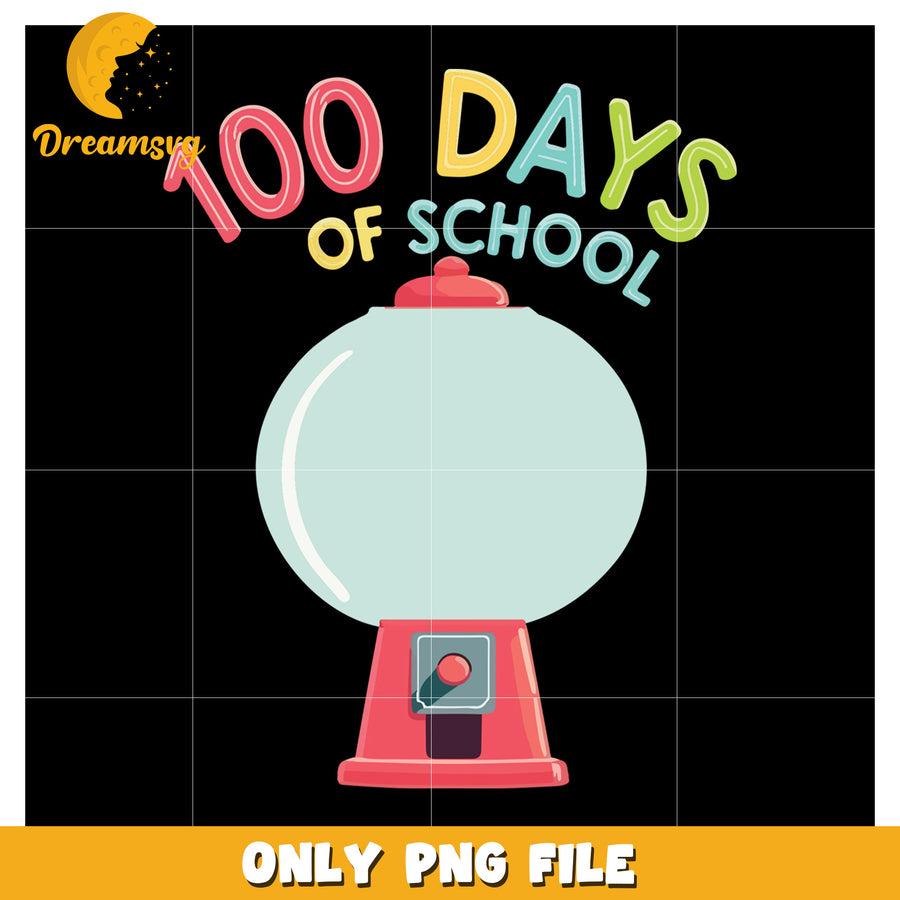 100 Days of School PNG Design for Classroom Celebrations