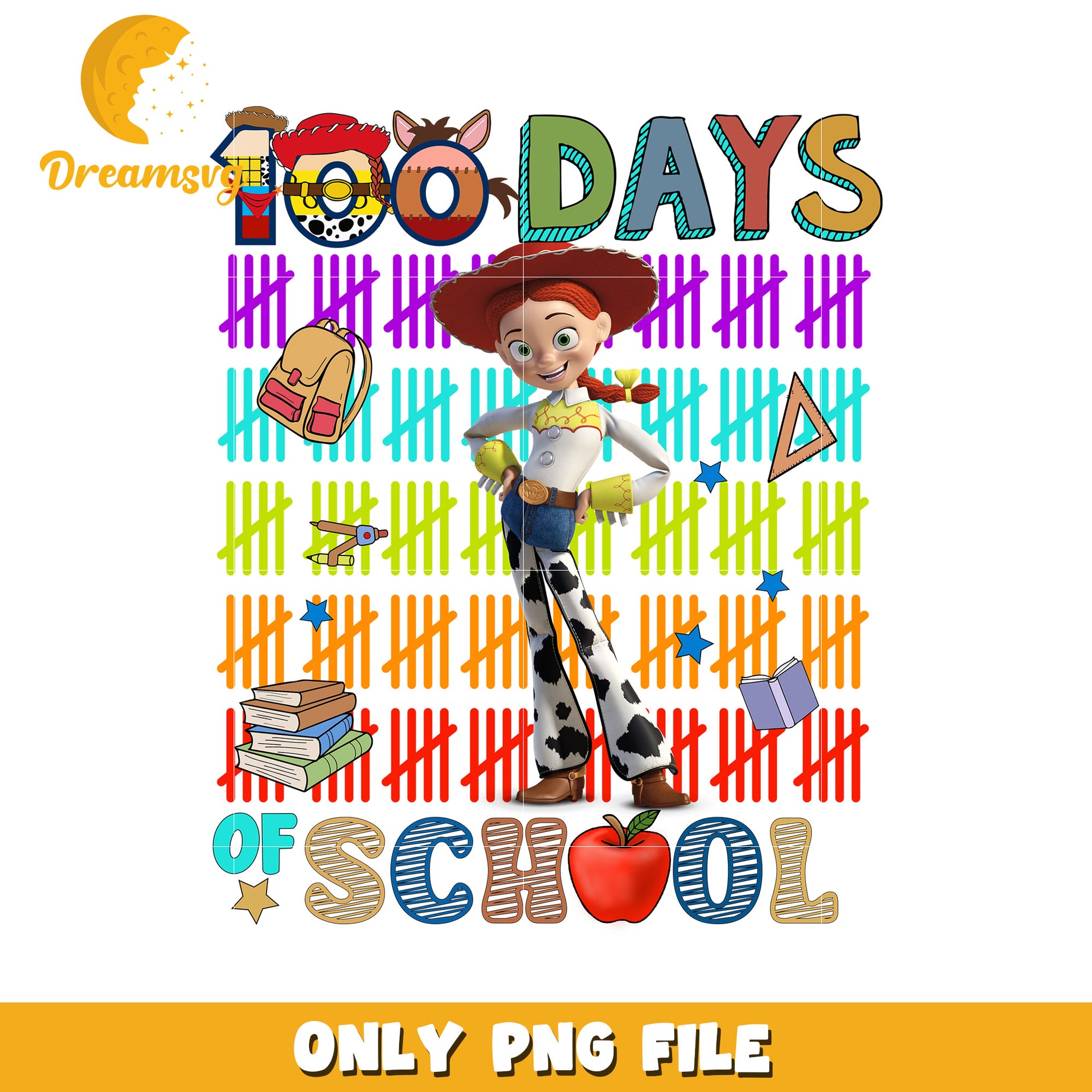 100 Days of School PNG Jessie Toy Story