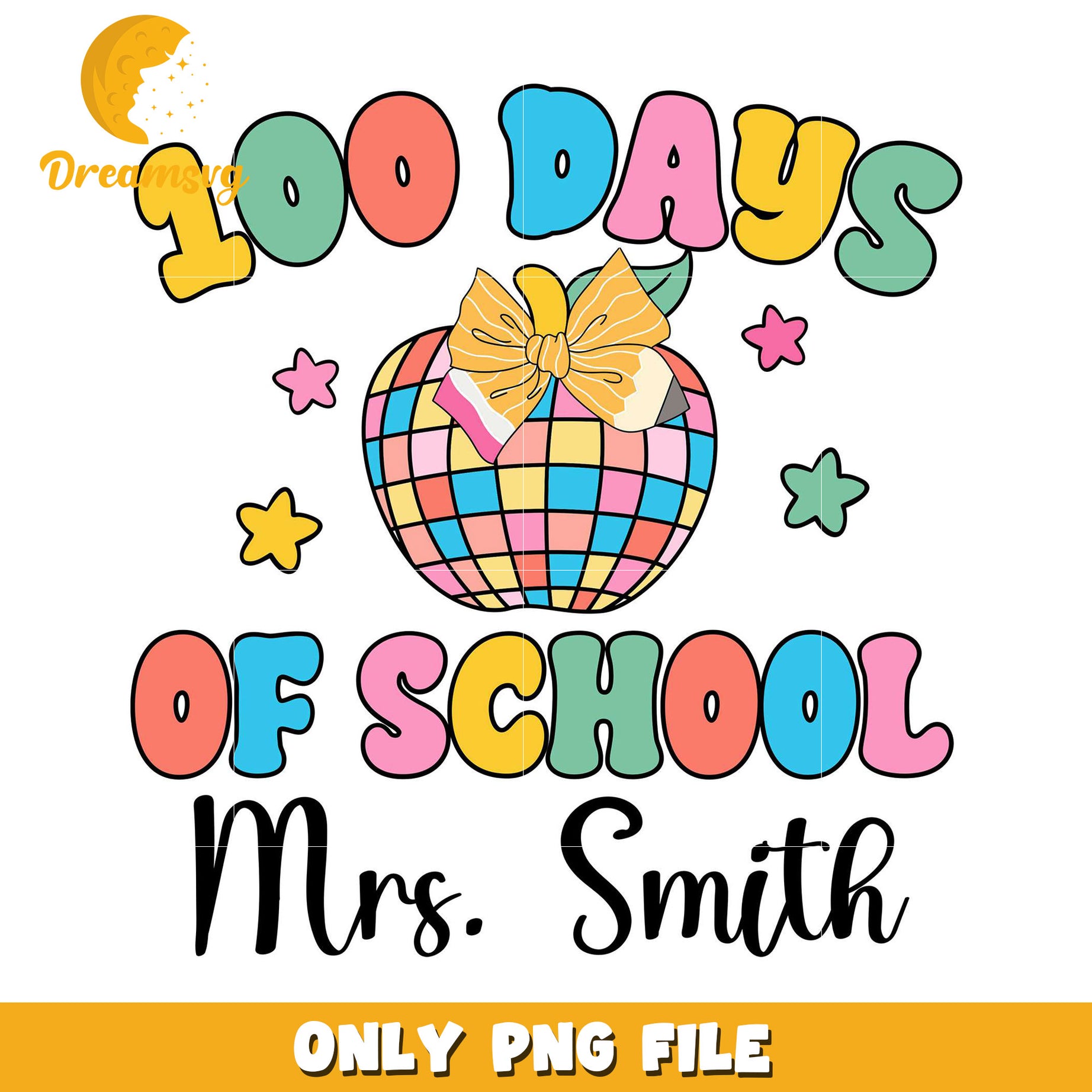 100 Days of School PNG Teacher