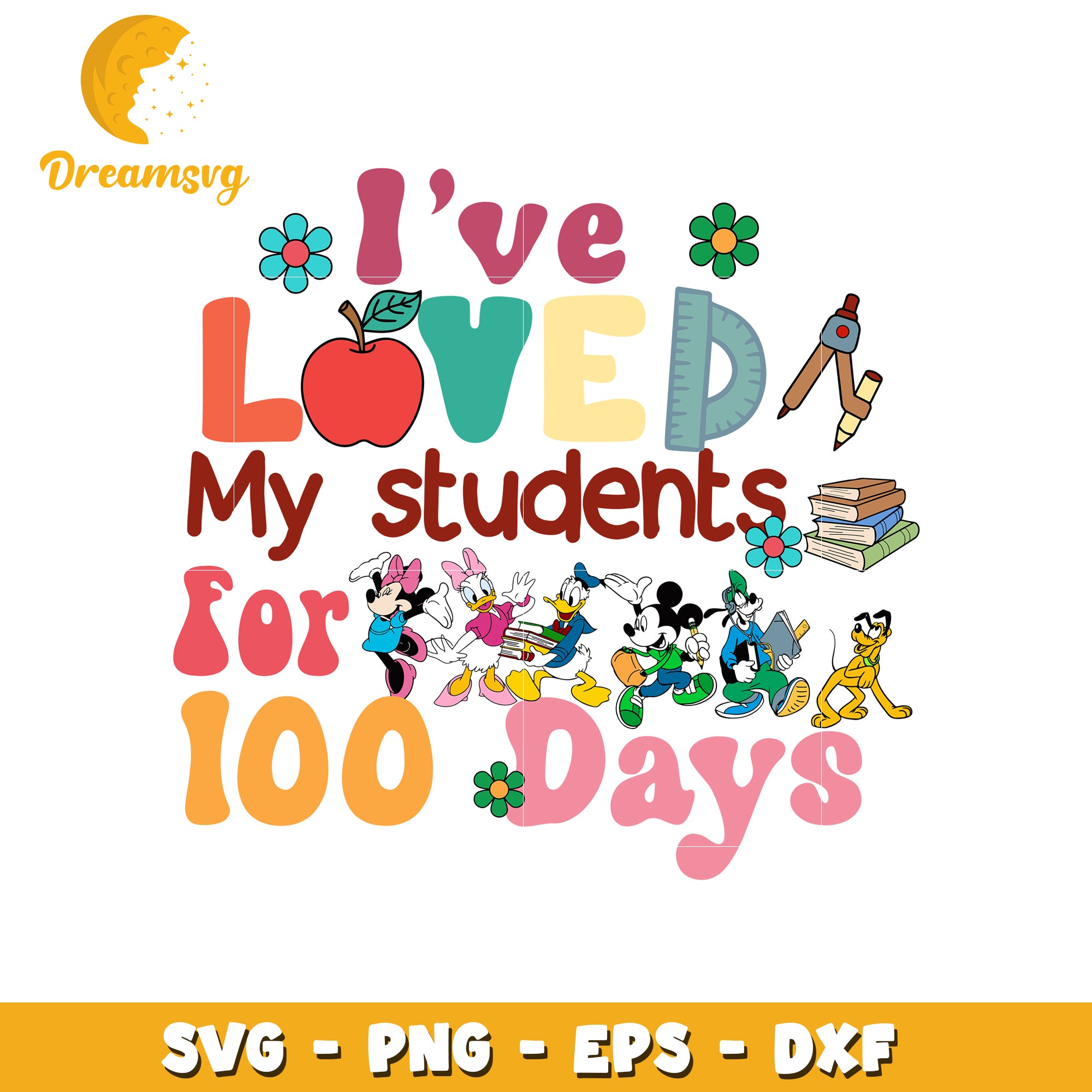 100 Days of School SVG Disney