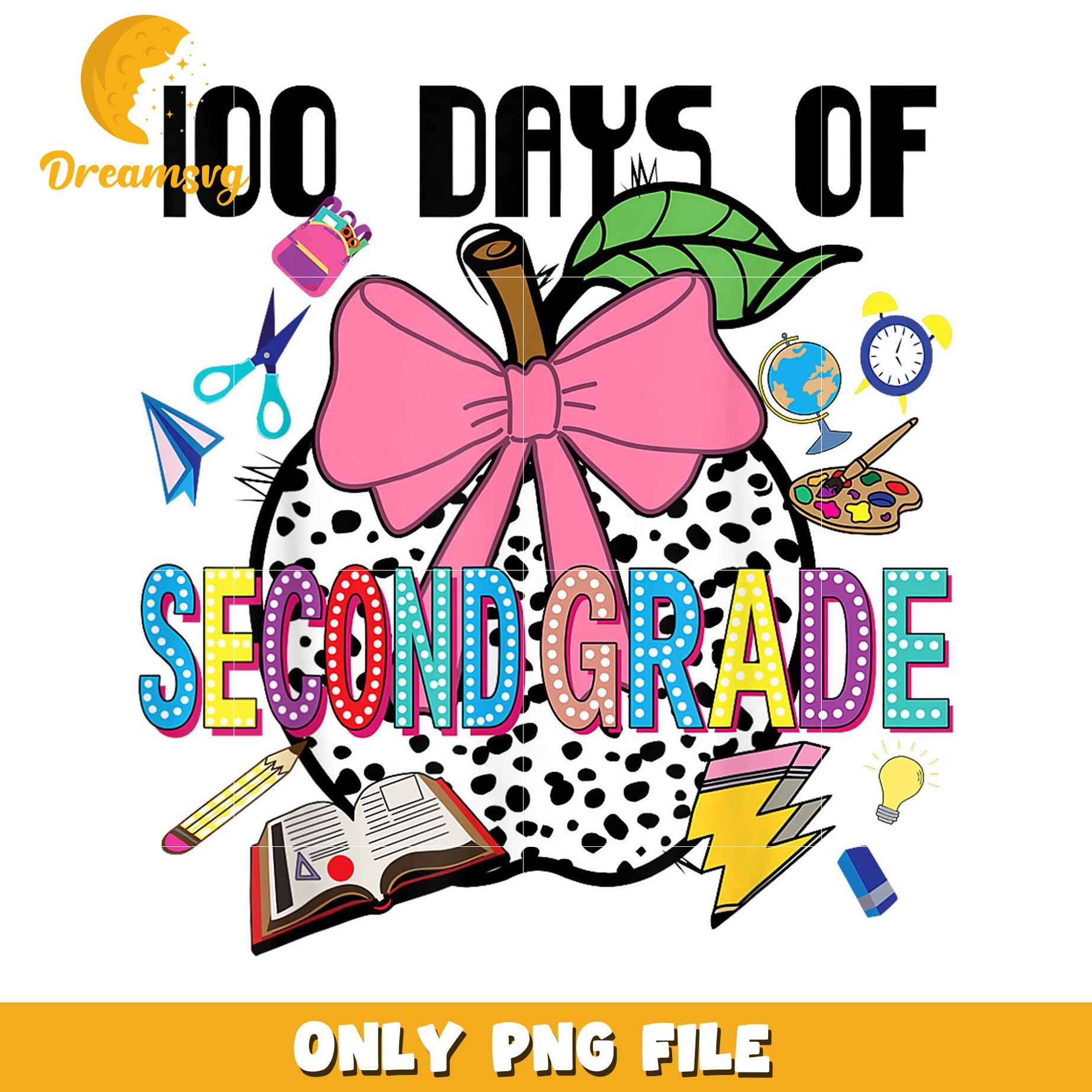 100 Days of Second Grade PNG