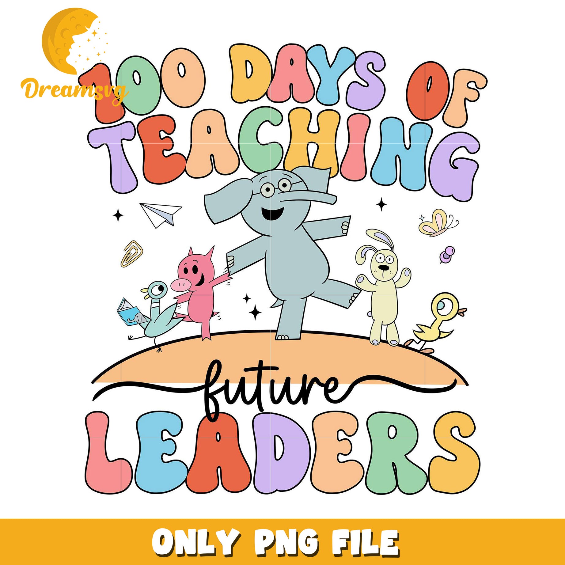 100 Days of Teaching Future Leaders PNG Design File