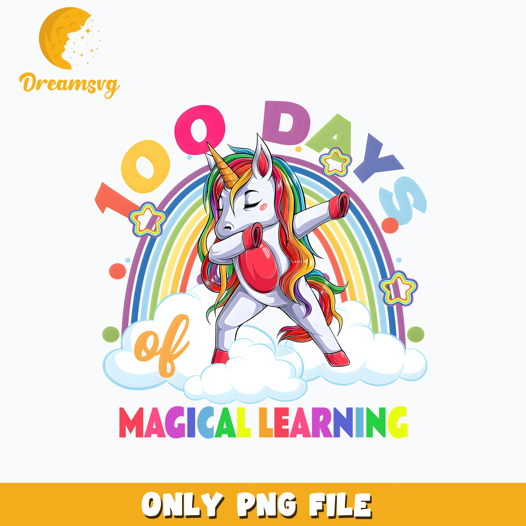 100 days magical unicorn Png