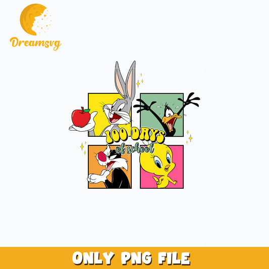 Looney Tunes 100 day of school png
