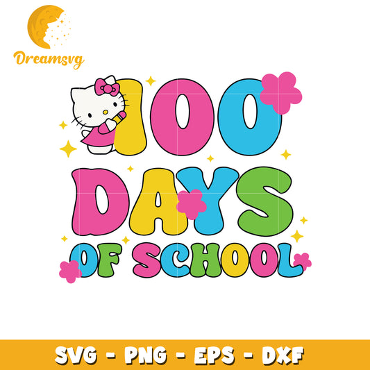 100 days of school hello kitty svg, hello kitty svg, hello kitty toys​ svg
