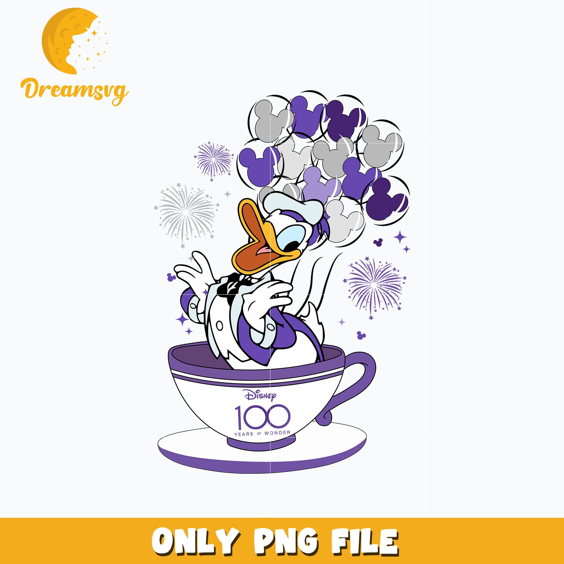 Cup tea donald duck design png