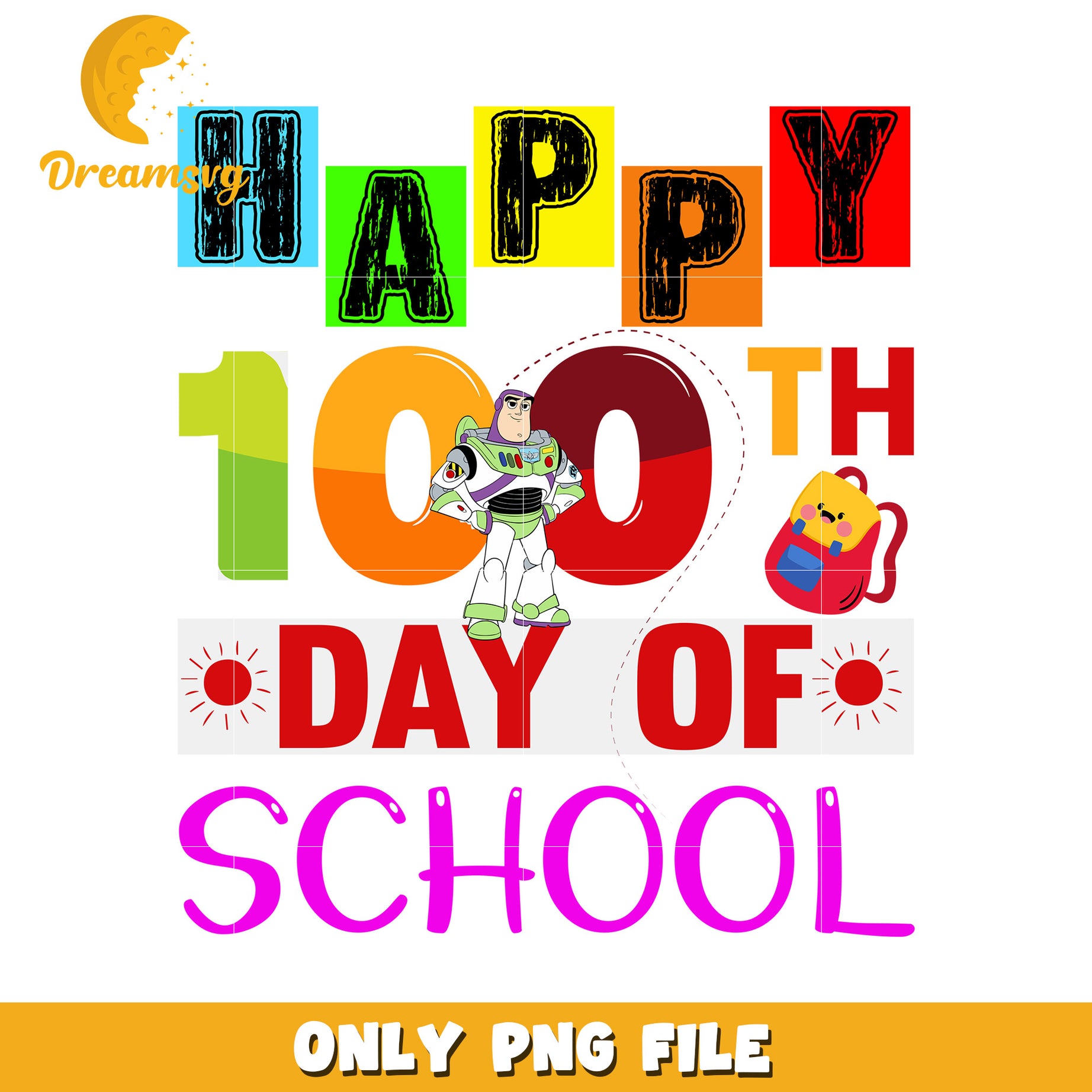 100th Day School PNG Buzz Lightyear