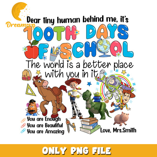 100th Days of School Celebration PNG File for Kids